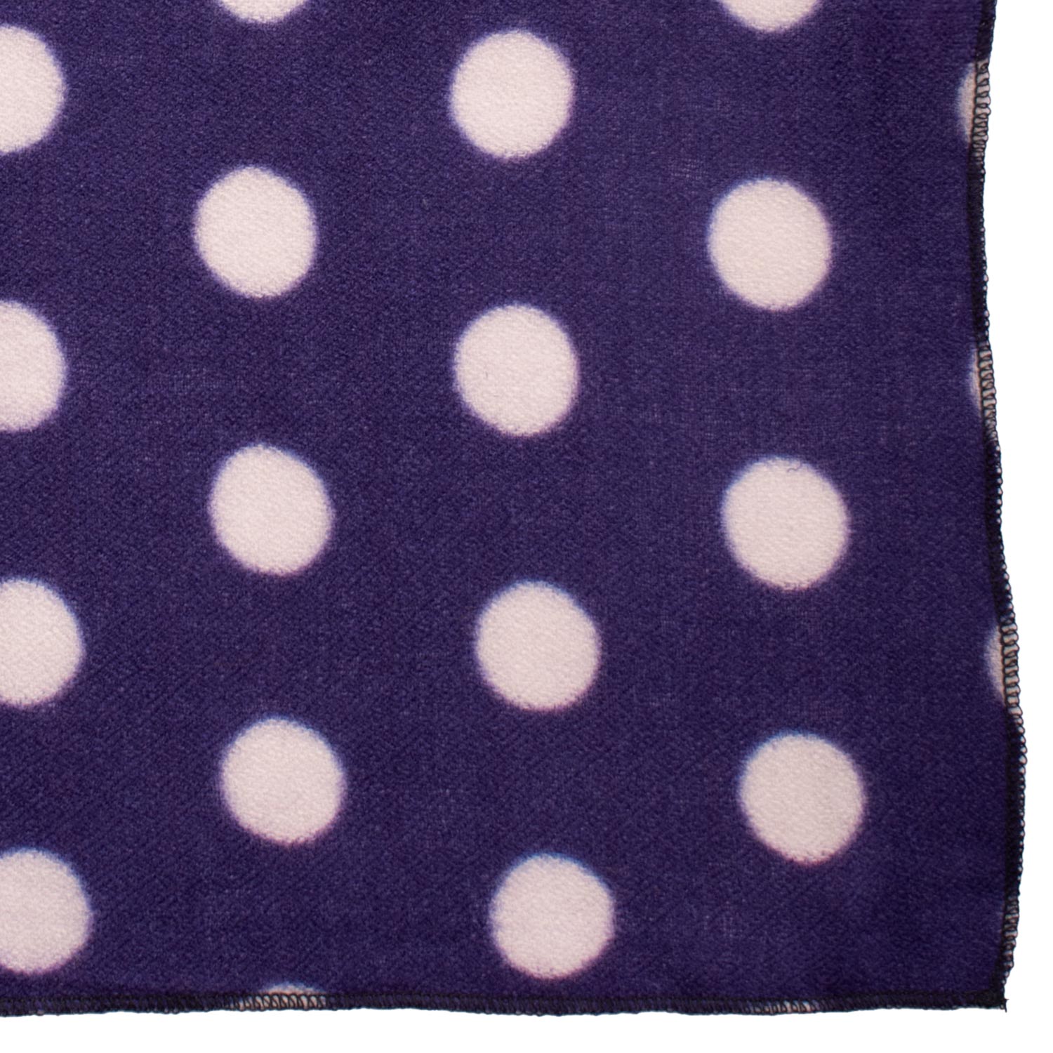 Fazzoletto da Taschino Vintage di Cashmere Viola a Pois Bianchi POCV116 Made in Italy Graffeo Cravatte Dettaglio