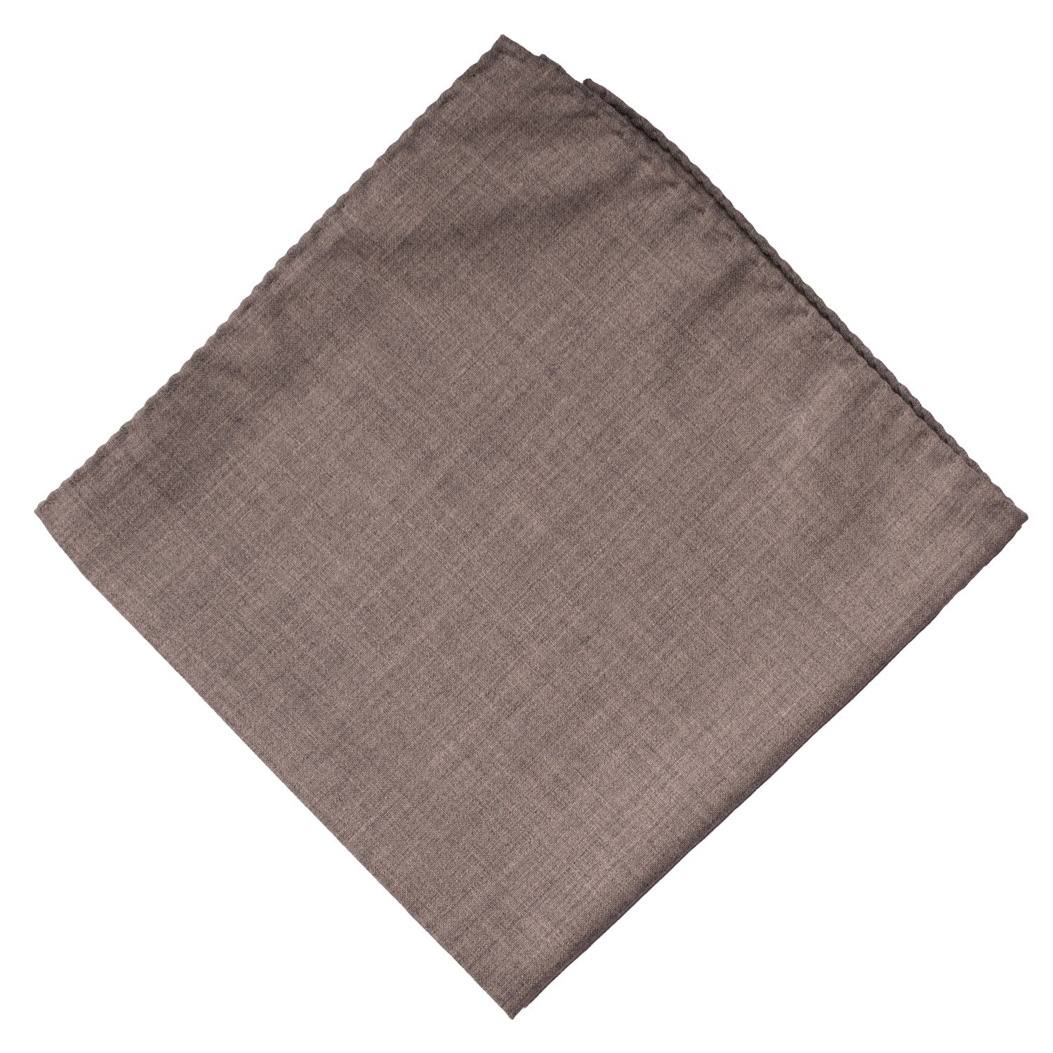 Fazzoletto da Taschino Vintage di Cotone Grigio Tinta Unita POCV716 Piegata