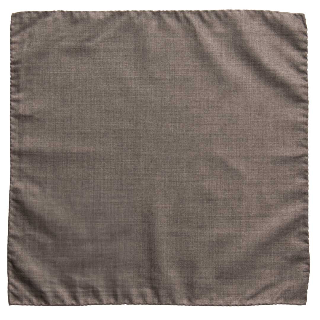 Fazzoletto da Taschino Vintage di Cotone Grigio Tinta Unita POCV716 Made in Italy Graffeo Cravatte