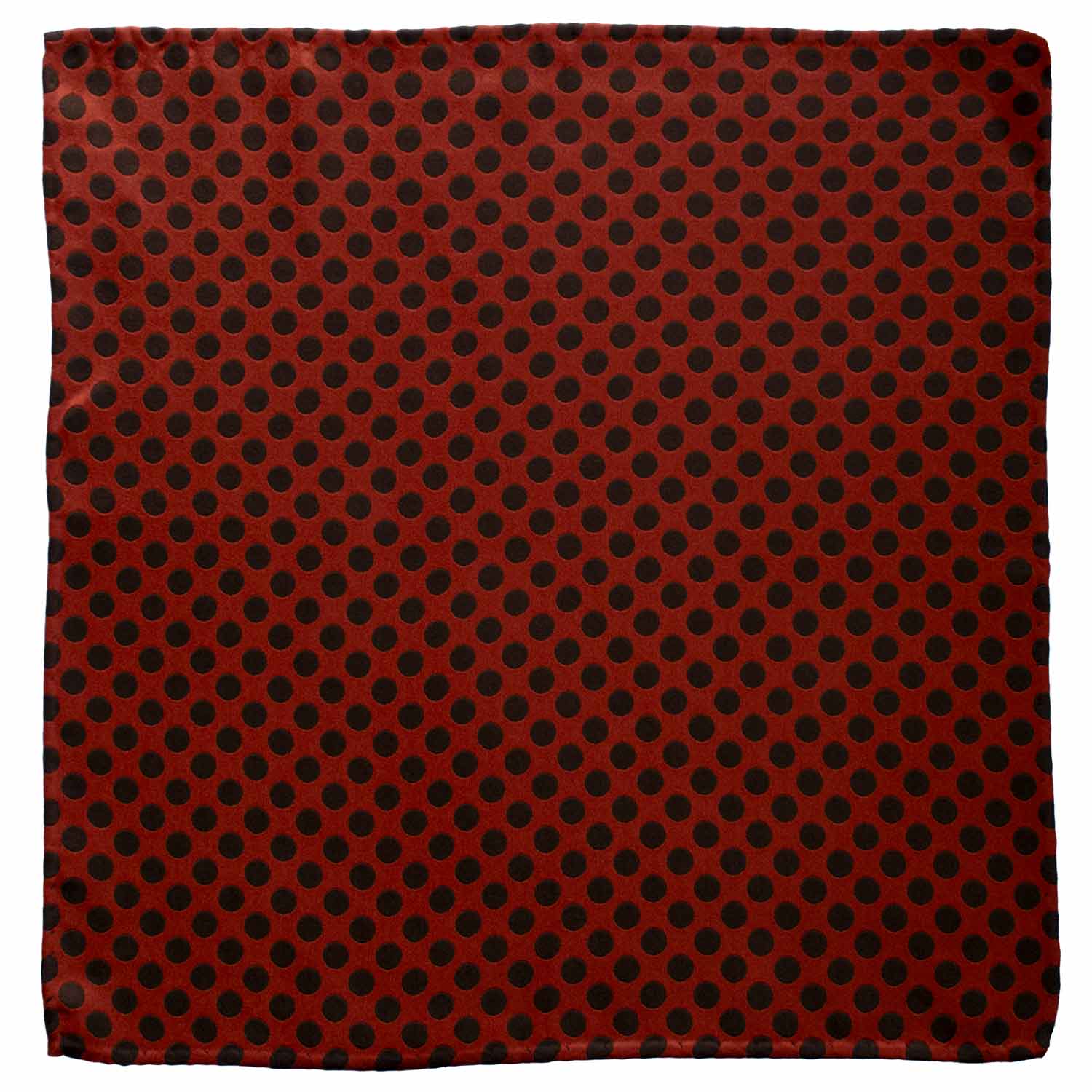 Fazzoletto da Taschino Vintage di Seta Arancione a Pois Marroni POCV895 Graffeo Cravatte Made in Italy