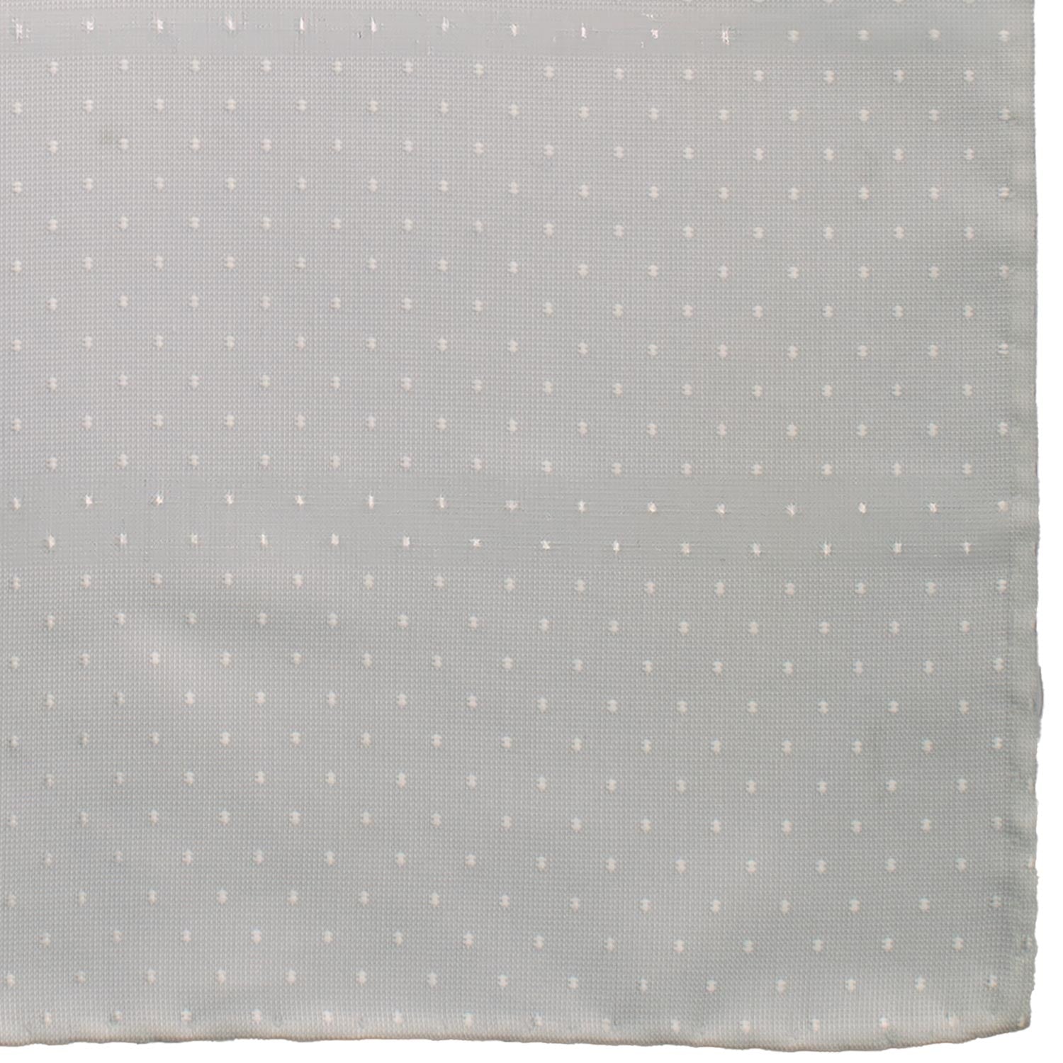 Fazzoletto da Taschino Vintage di Seta Bianco Perla Fantasia Tono su Tono POCV1033 Graffeo Cravatte Made in Italy Dettaglio