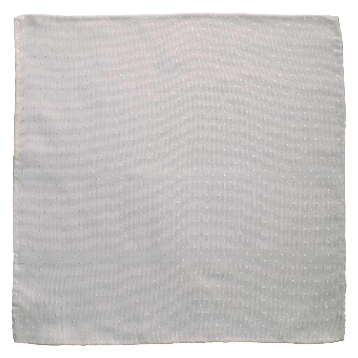 Fazzoletto da Taschino Vintage di Seta Bianco Perla Fantasia Tono su Tono POCV1033 Graffeo Cravatte Made in Italy