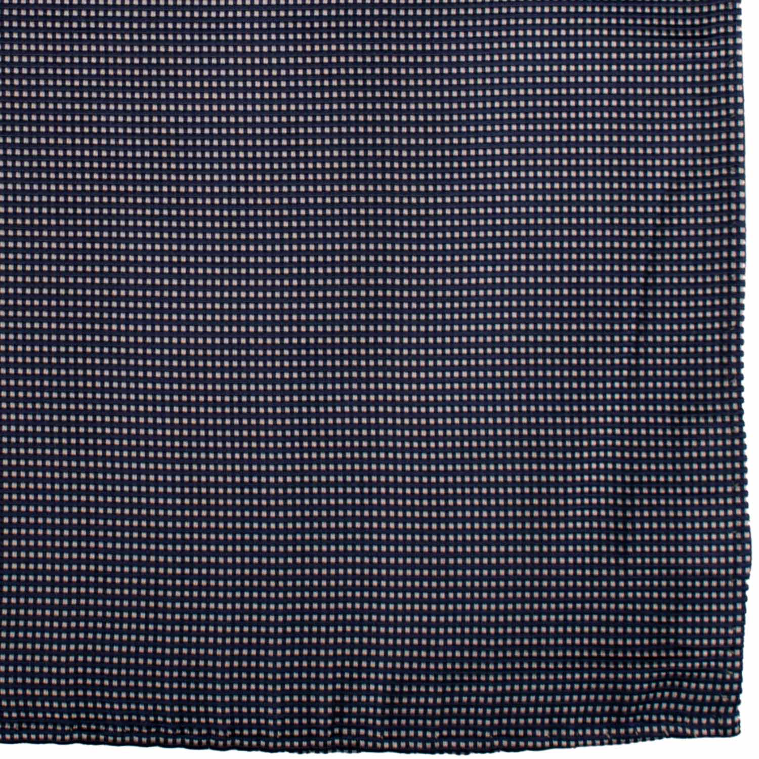 Fazzoletto da Taschino Vintage di Seta Fantasia Blu Navy Bianca POCV988 Graffeo Cravatte Made in Italy Dettaglio