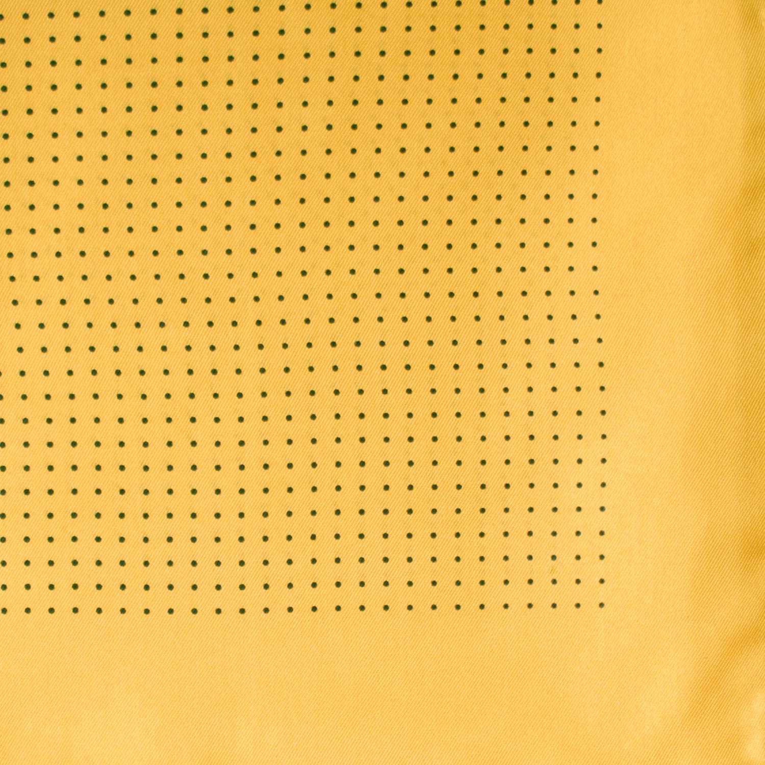 Fazzoletto da Taschino Vintage di Seta Giallo a Pois Neri POCV685 Dettaglio