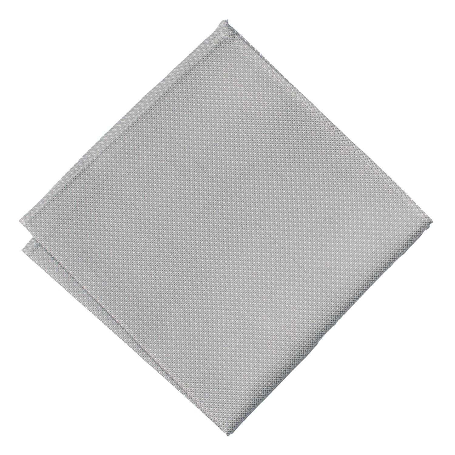 Fazzoletto da Taschino Vintage di Seta Grigio Argento Fantasia Grigia POCV1078 Made in Italy Graffeo Cravatte Rombo