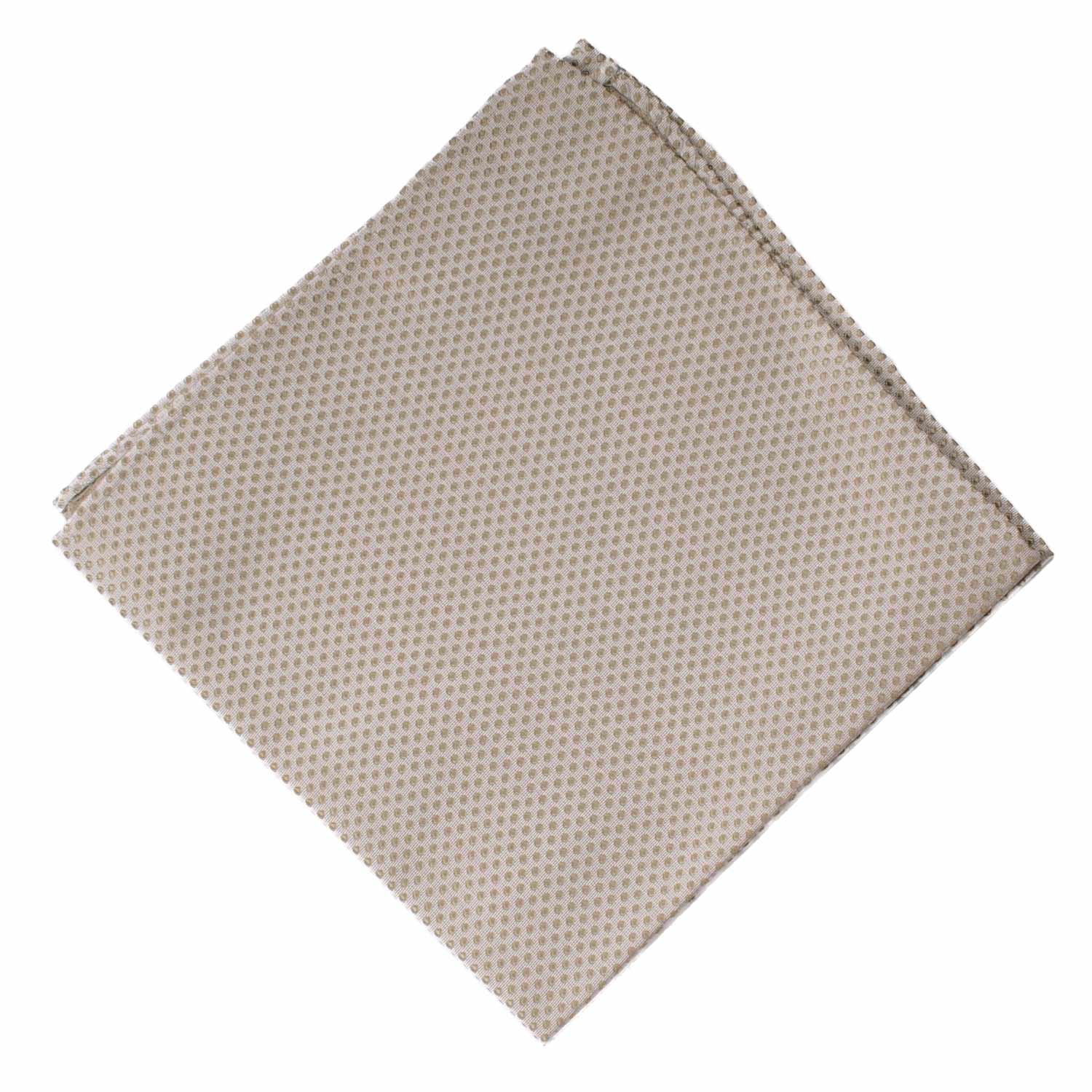 Fazzoletto da Taschino Vintage di Seta Grigio Chiaro Fantasia Tortora POCV997 Graffeo Cravatte Made in Italy Rombo