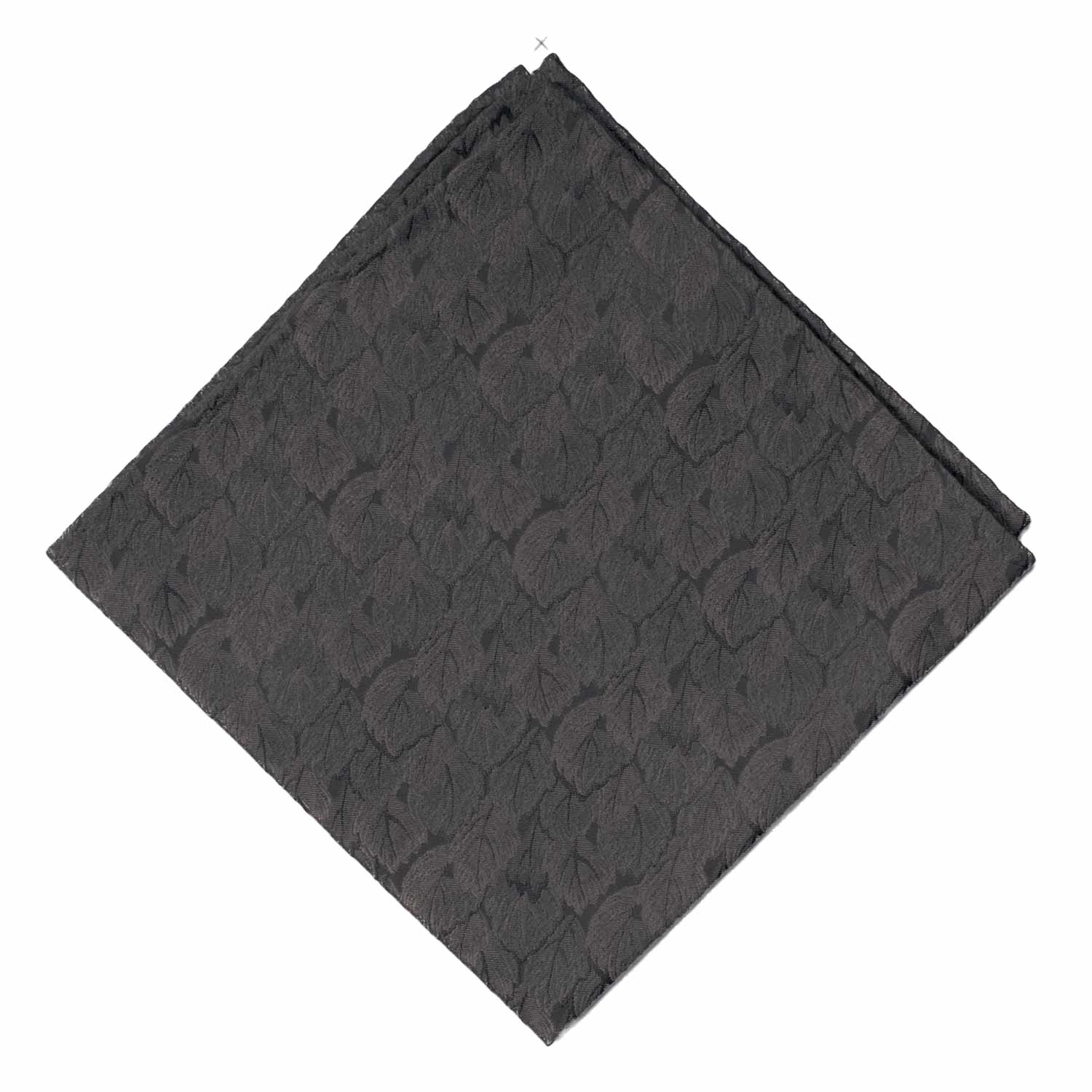 Fazzoletto da Taschino Vintage di Seta Grigio Fantasia Tono su Tono Cangiante POCV885 Graffeo Cravatte Made in Italy Rombo