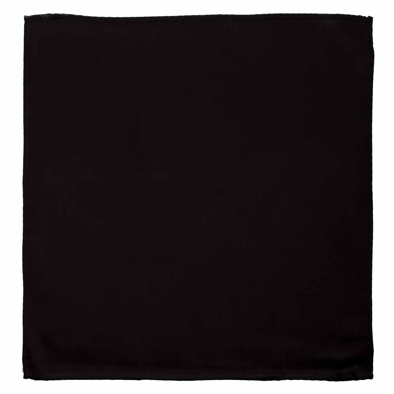 Fazzoletto da Taschino Vintage di Seta Raso Nero Tinta Unita POCV934 GRaffeo Cravatte Made in Italy
