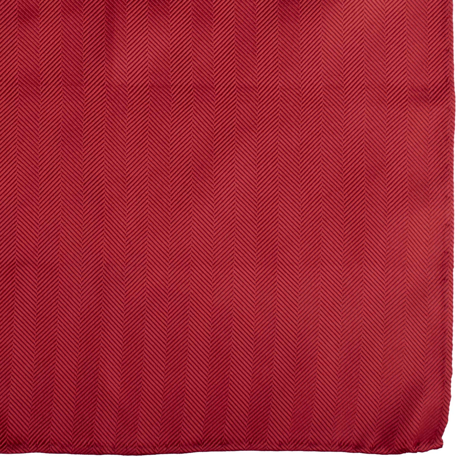 Fazzoletto da Taschino Vintage di Seta Rosso Lisca di Pesce Tono su Tono POCV1043 Graffeo Cravatte Made in Italy Dettaglio