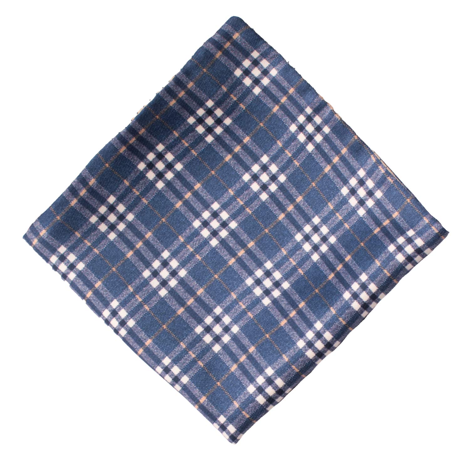 Fazzoletto da Taschino di Seta Double-Face Blu Navy Giallo Chiaro Fantasia Multicolor POC657 Graffeo Cravatte Made in Italy Rombo