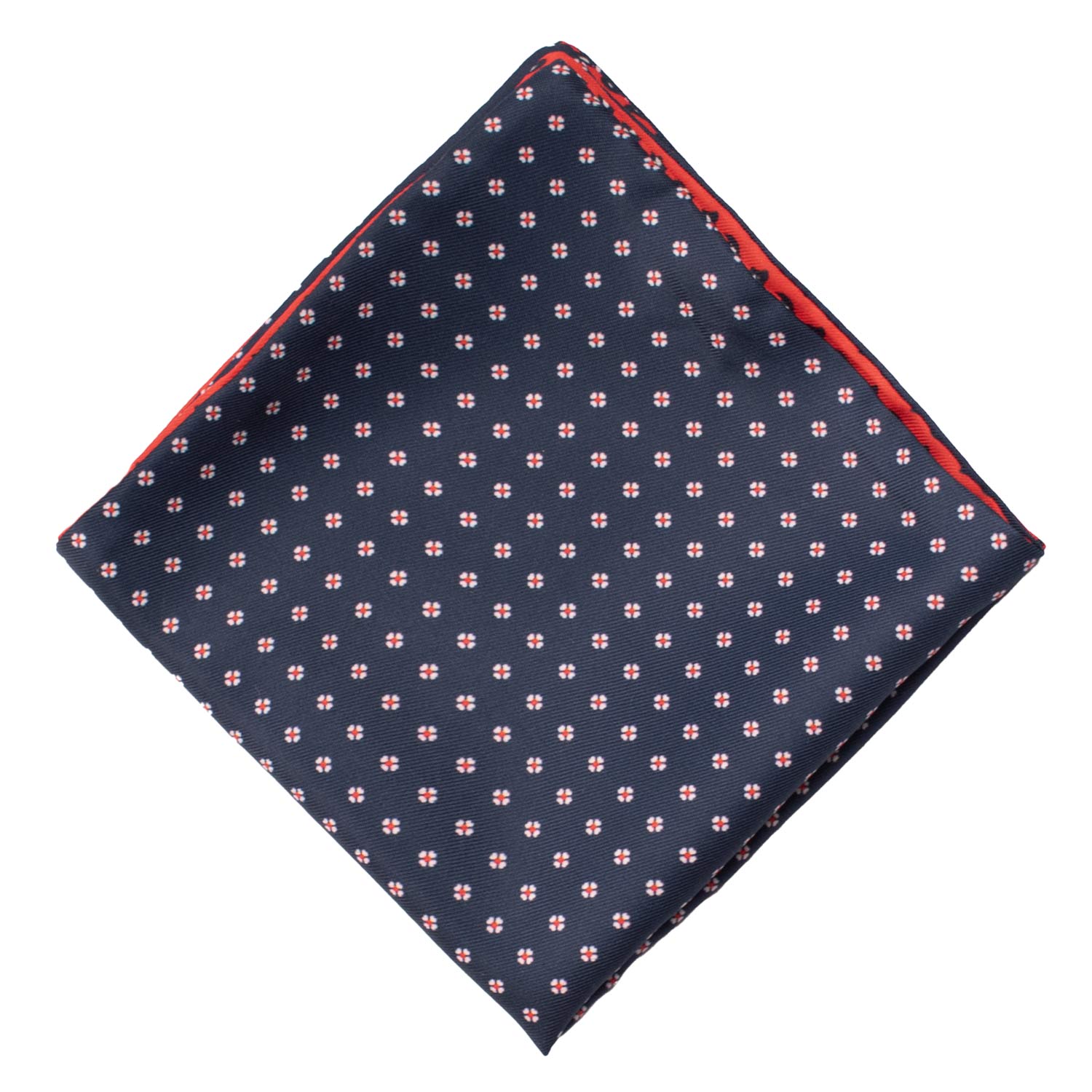 Fazzoletto da Taschino di Seta Double-Face Blu Rosso Fantasia Multicolor POC611 Graffeo Cravatte Made in Italy Rombo