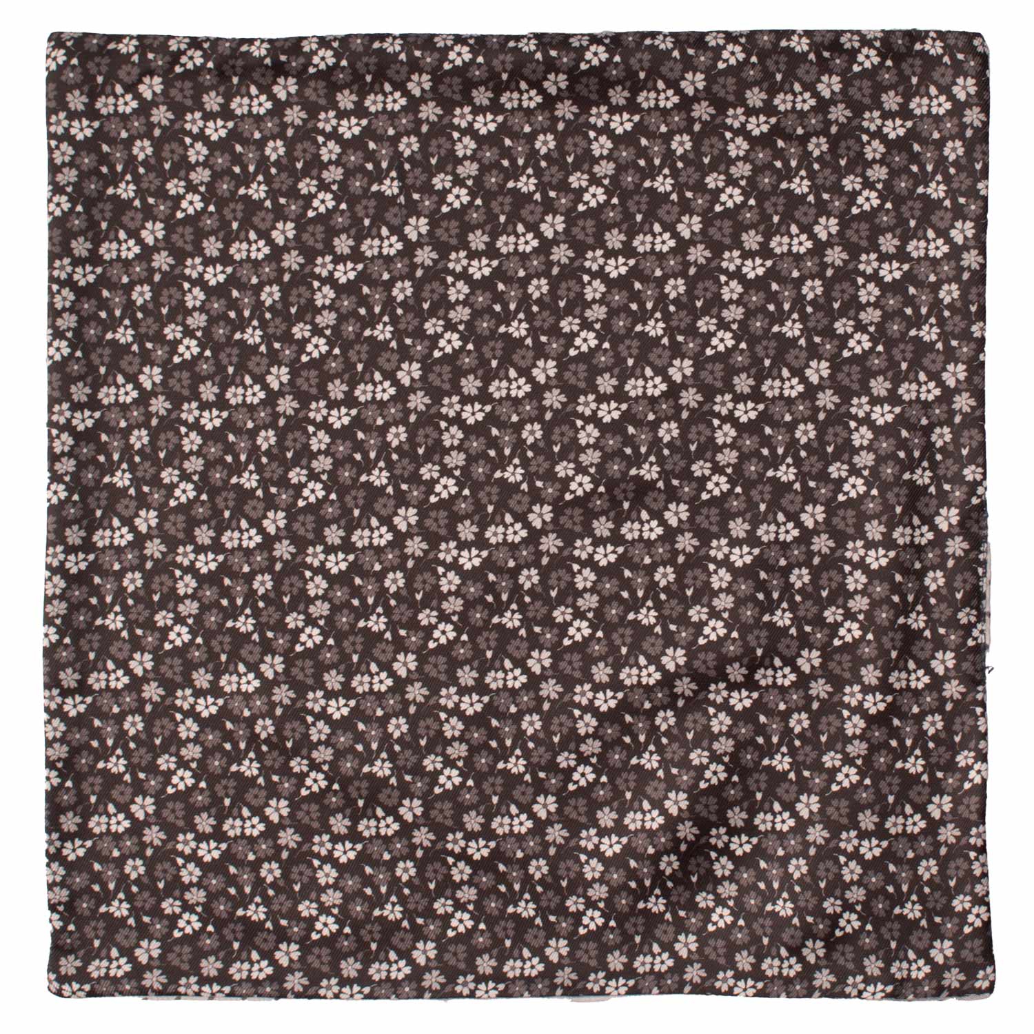 Fazzoletto da Taschino di Seta Double-Face Nero Grigio Fantasia Grigia Nera POC624 Graffeo Cravatte Made in Italy Intera