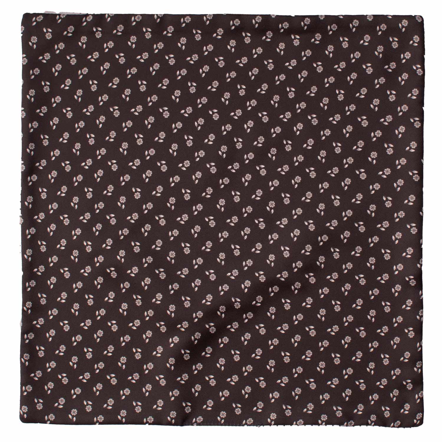 Fazzoletto da Taschino di Seta Double-Face Nero Grigio Fantasia Grigia Nera POC639 Graffeo Cravatte Made in Italy Intera