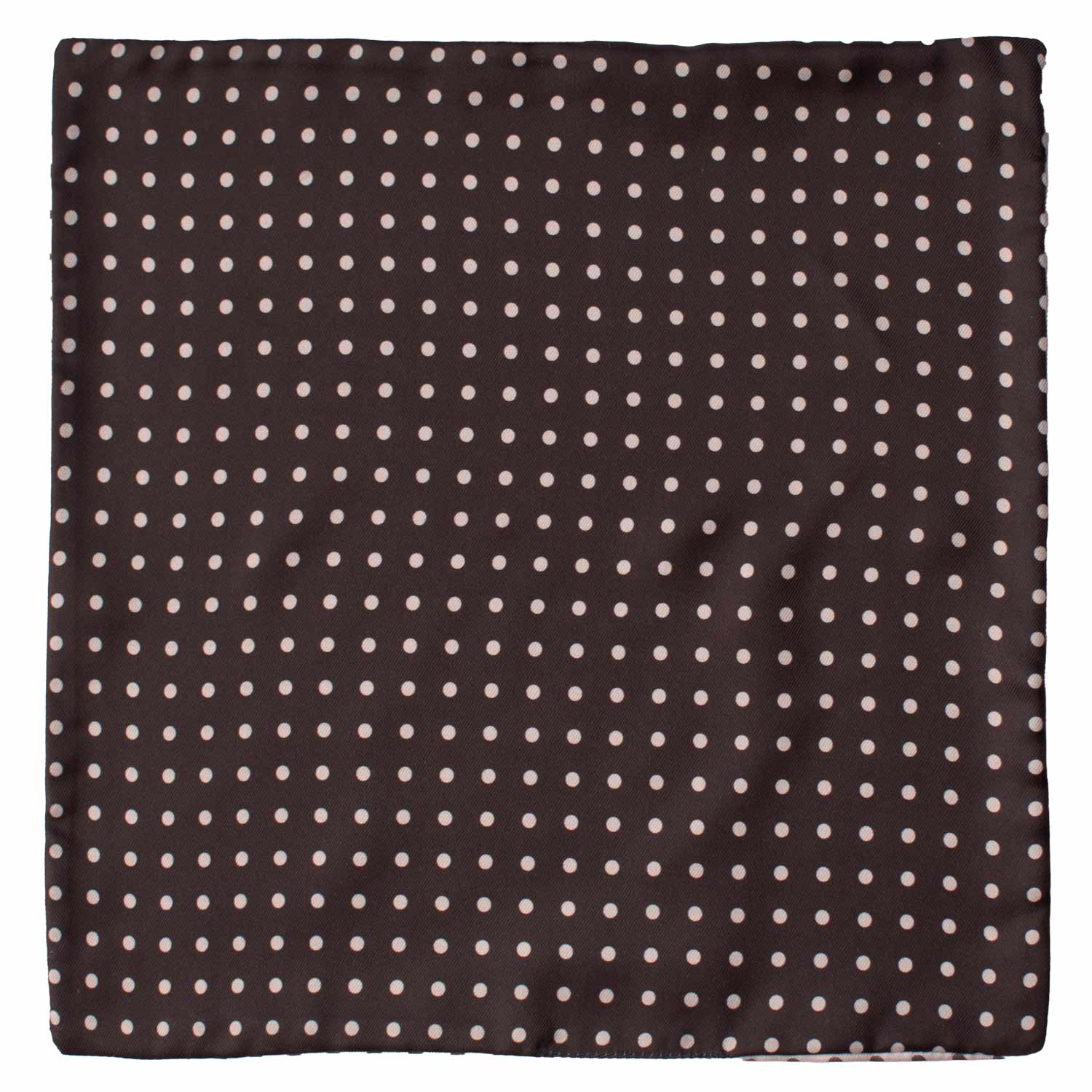 Fazzoletto da Taschino di Seta Double-Face Nero Grigio a Pois Grigio Nero POC638 Graffeo Cravatte Made in Italy Intera