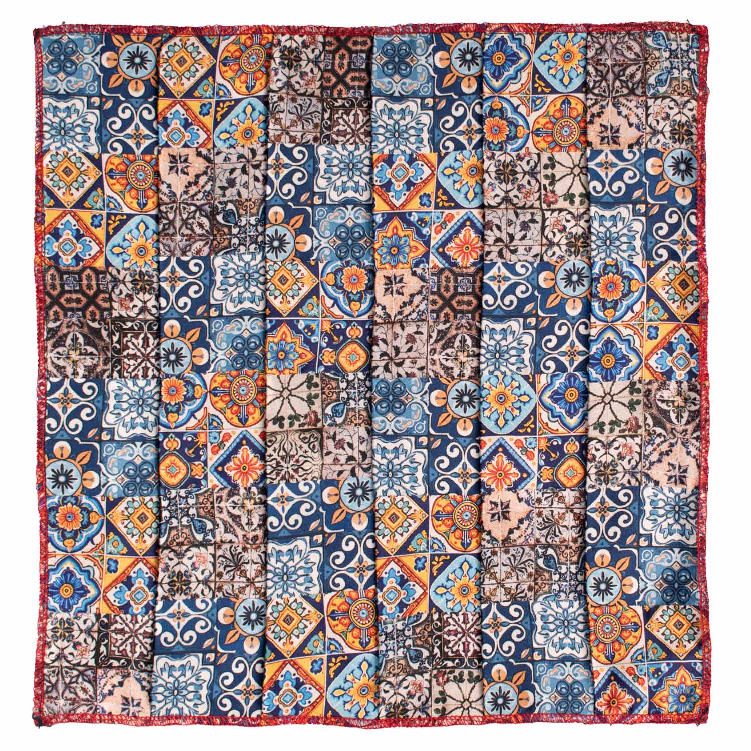 Fazzoletto da Taschino di Seta Vintage Patchwork Fantasia Multicolor POCP71 Graffeo Cravatte Made in Italy