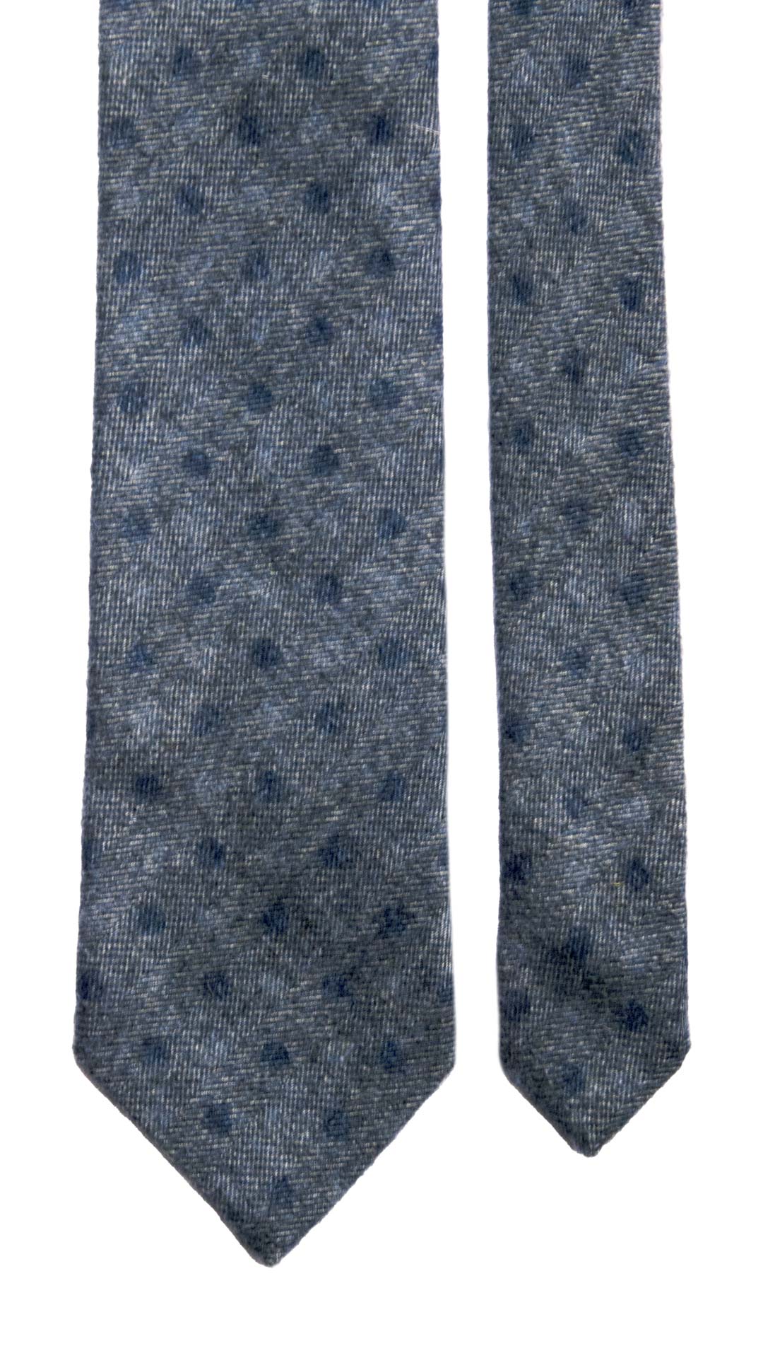Cravatta-di-Cashmere-Grigia-Blu-Avio-a-Pois-Blu- L1031
Pala