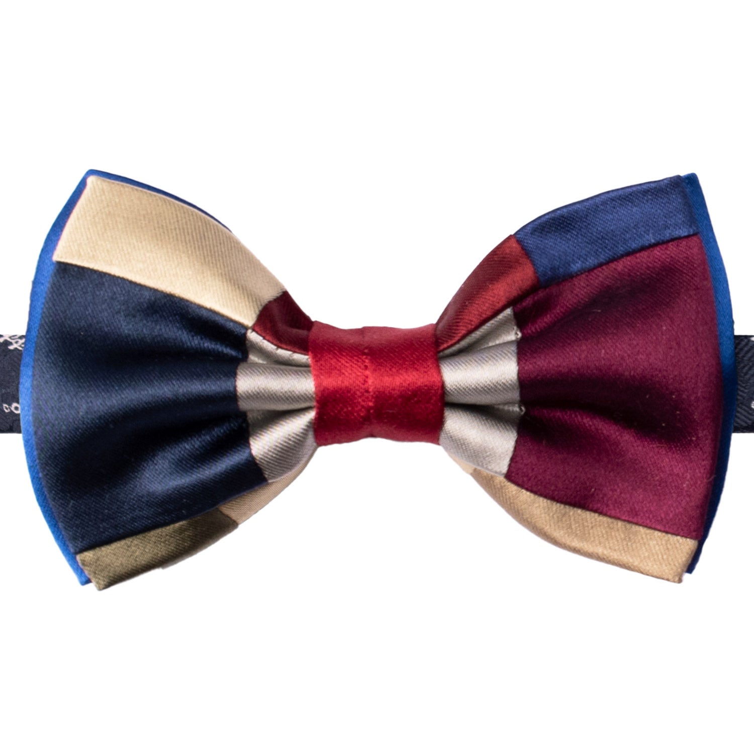 Papillon Annodato Vintage Patchwork Stampa di Seta Fantasia Multicolor PATCH1147 Made in Italy Graffeo Cravatte