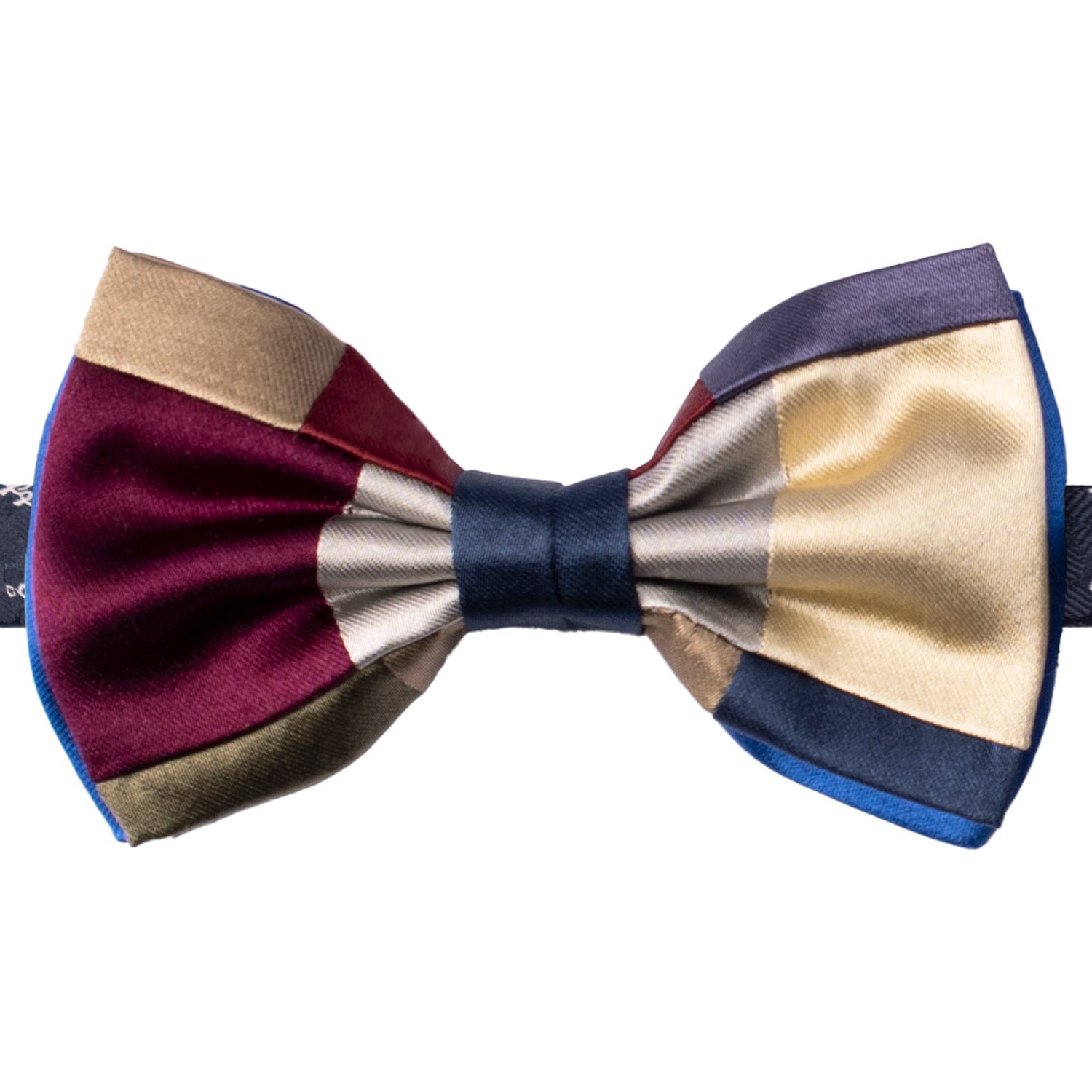 Papillon Annodato Vintage Patchwork Stampa di Seta Fantasia Multicolor PATCH1151 Made in Italy Graffeo Cravatte