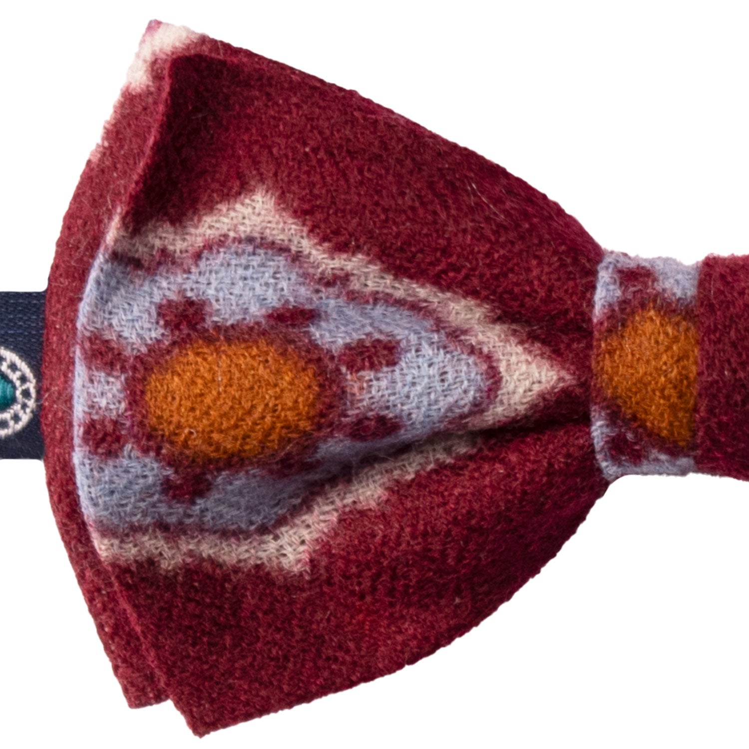 Papillon-Annodato-Vintage-di-Cashmere-Bordeaux-Fantasia-Celeste-Grigio-Ruggine-PAP1209
Dettaglio