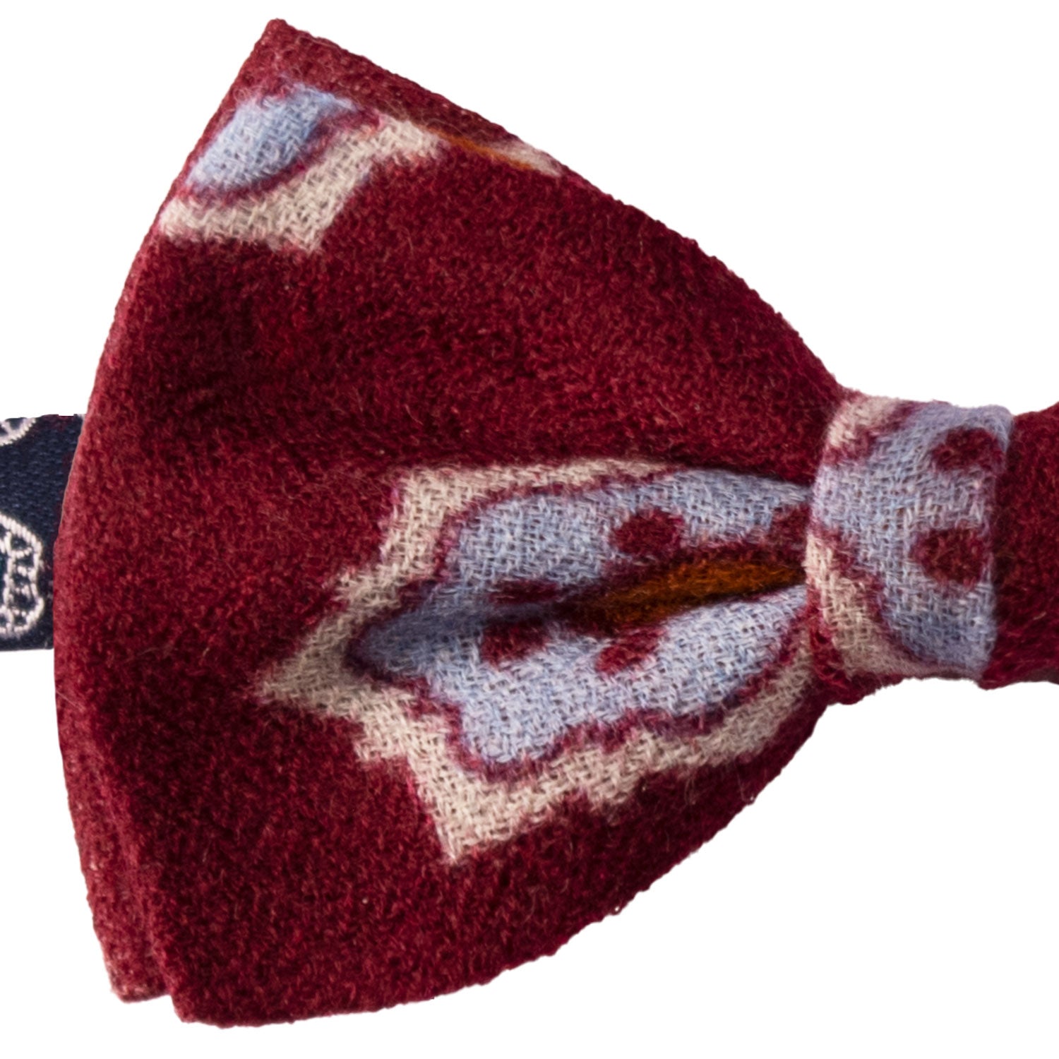 Papillon-Annodato-Vintage-di-Cashmere-Bordeaux-Fantasia-Celeste-Grigio-Ruggine-PAP1223
Dettaglio