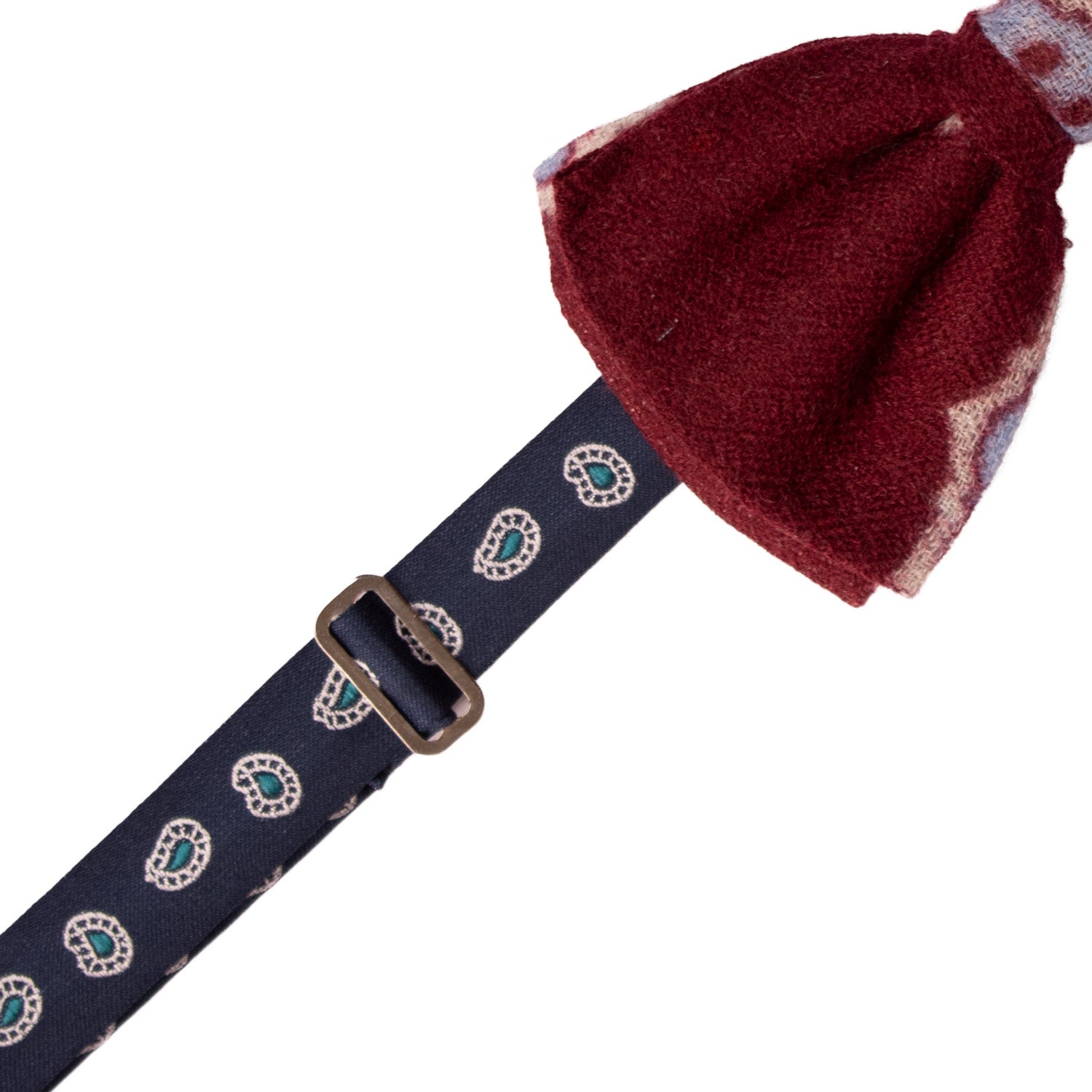 Papillon-Annodato-Vintage-di-Cashmere-Bordeaux-Fantasia-Celeste-Grigio-Ruggine-PAP1223
Pre-Tied