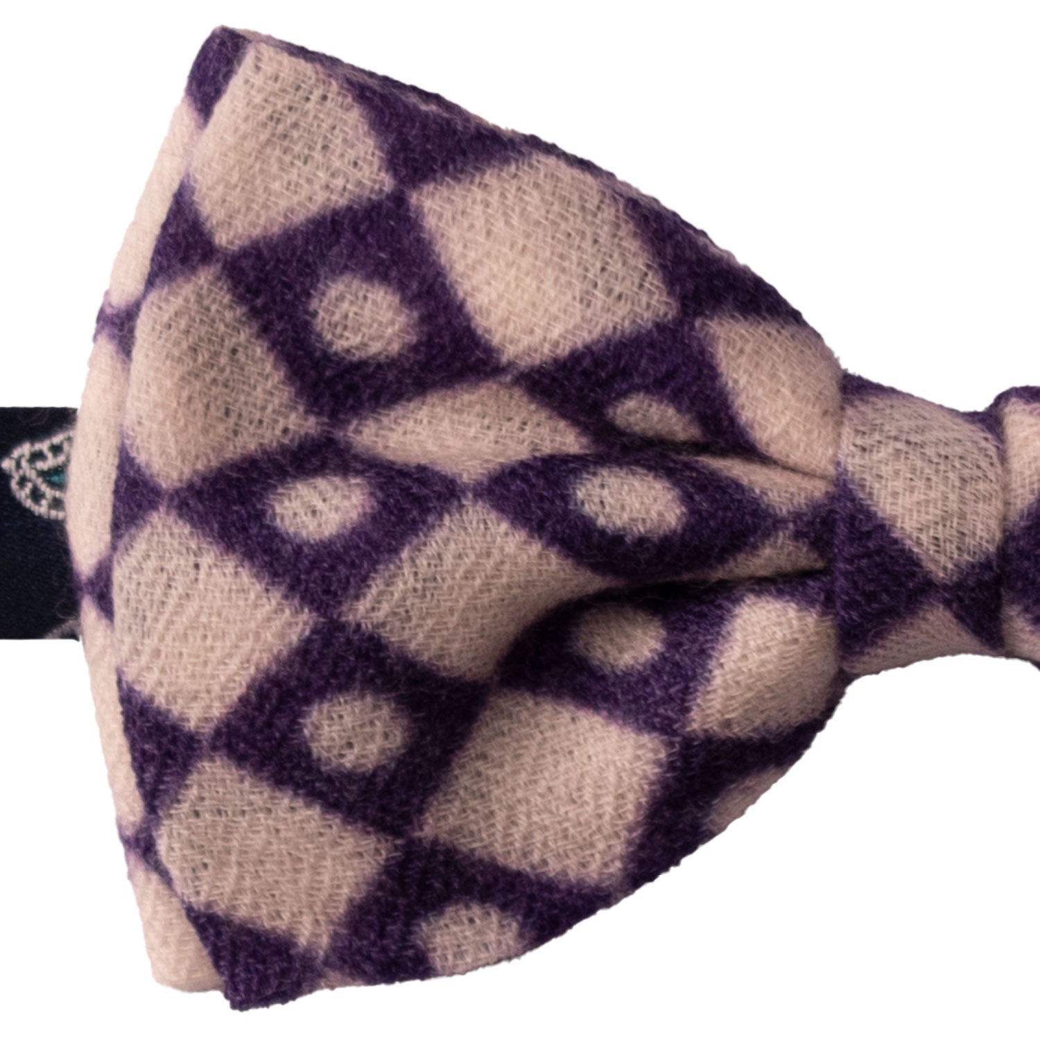 Papillon-Annodato-Vintage-di-Cashmere-Fantasia-Bianco-Panna-Viola-PAP1210
Dettaglio