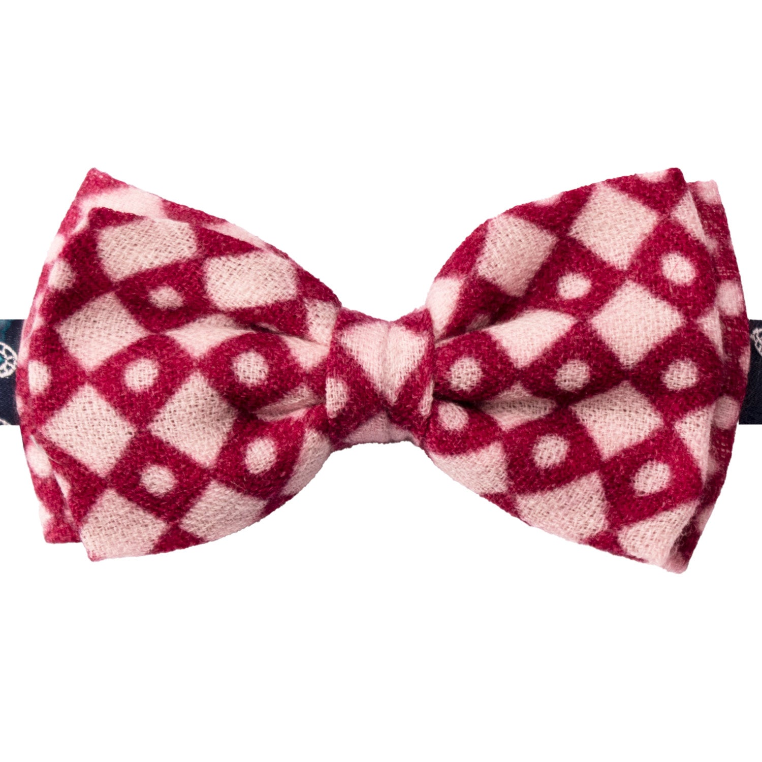 Papillon-Annodato-Vintage-di-Cashmere-Fantasia-Fucsia-Rosa-PAP1244
