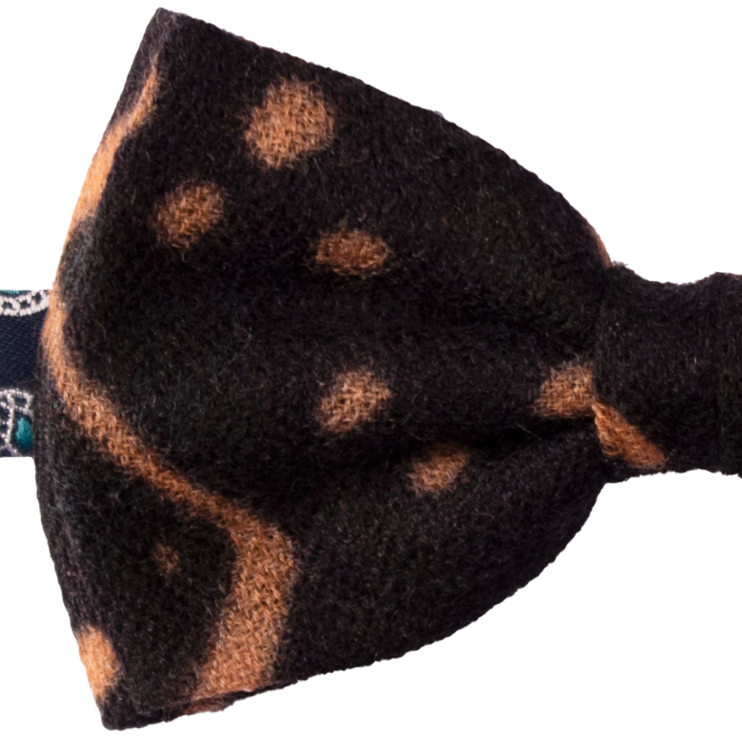 Papillon-Annodato-Vintage-di-Cashmere-Marrone-Bruciato-Fantasia-Rosa-Salmone- PAP1205
Dettaglio