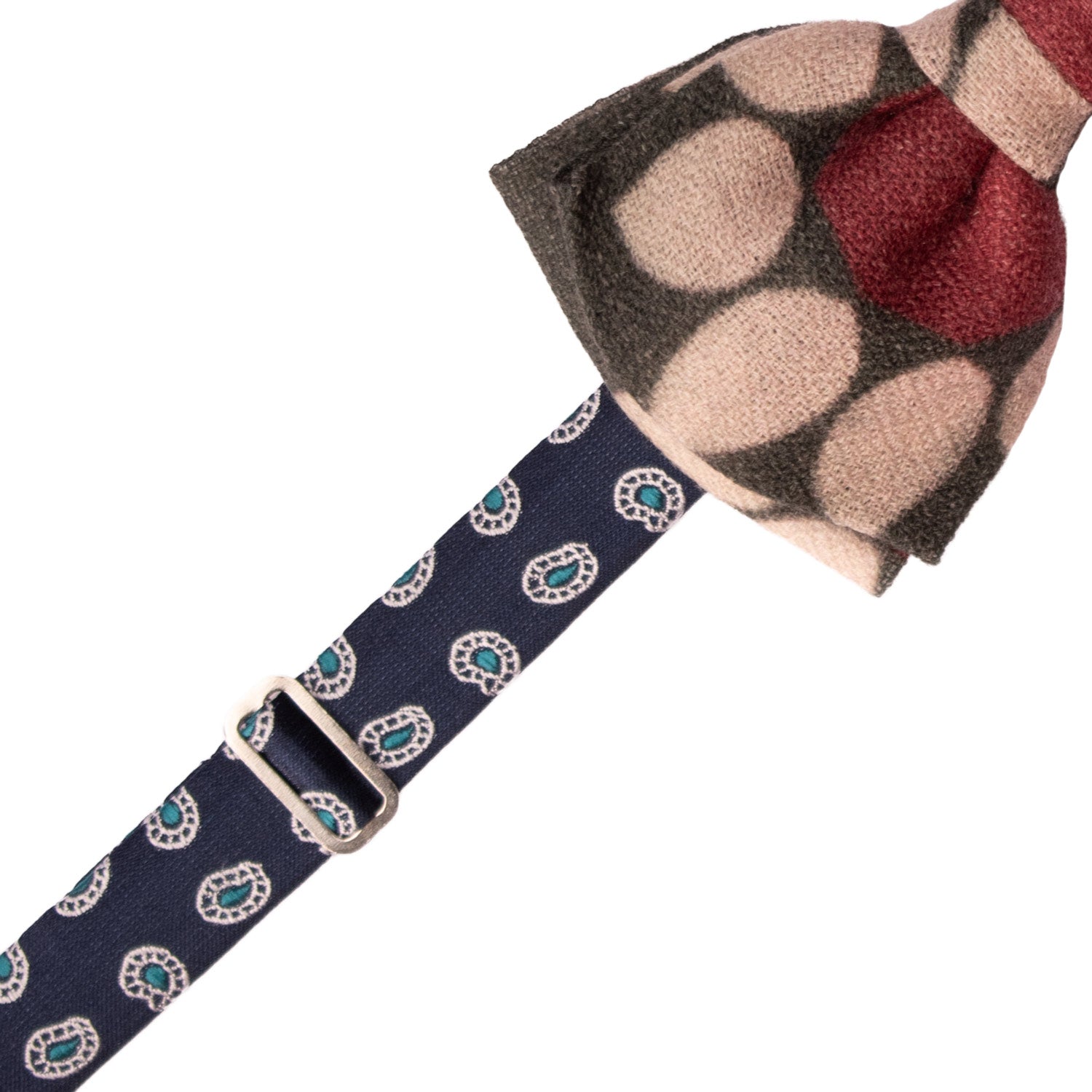 Papillon-Annodato-Vintage-di-Cashmere-Verde-Fantasia-Rosa-Rosso-Bordeaux-PAP1242
Pre-Tied