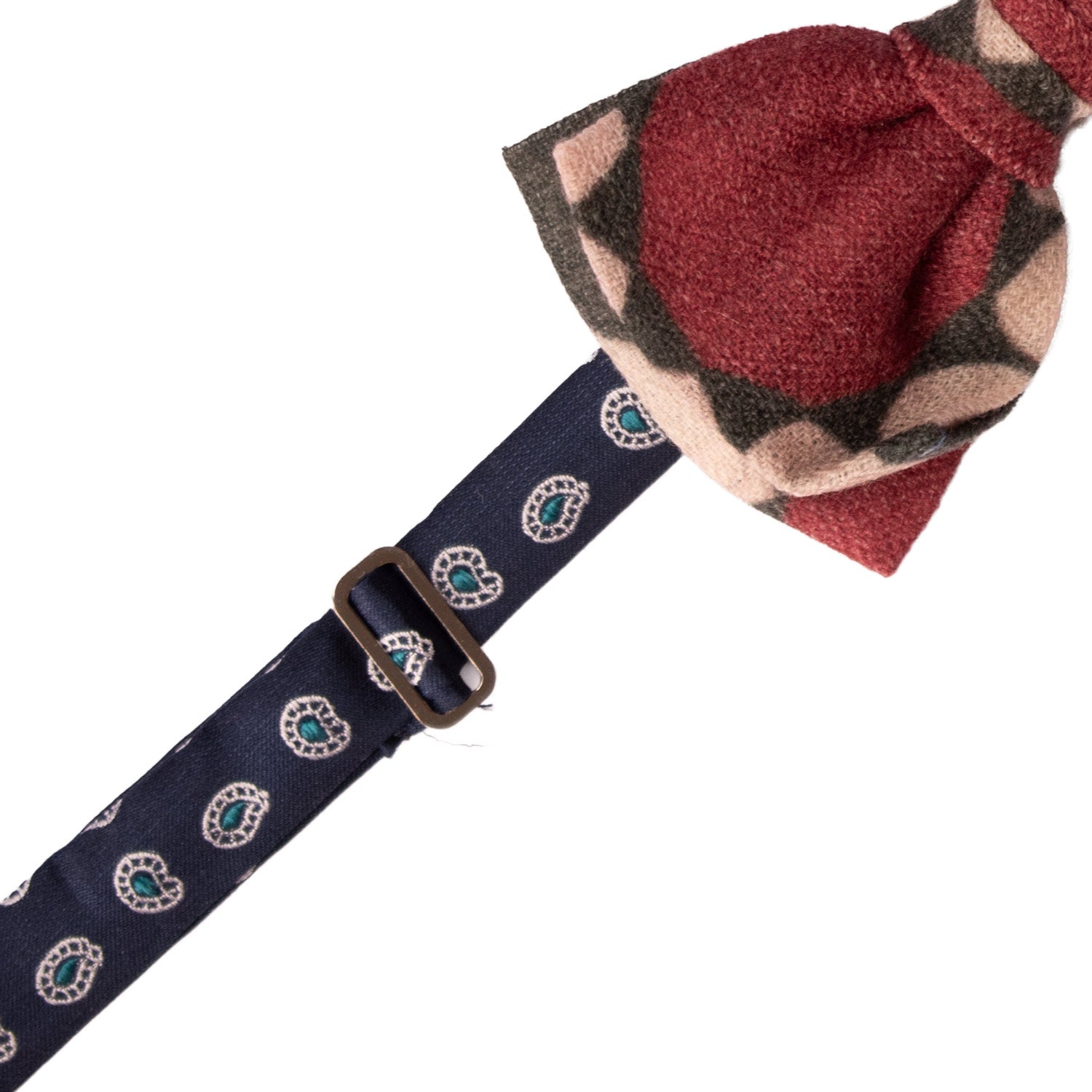 Papillon-Annodato-Vintage-di-Cashmere-Verde-Fantasia-Rosa-Rosso-Bordeaux-PAP1256
Pre-Tied