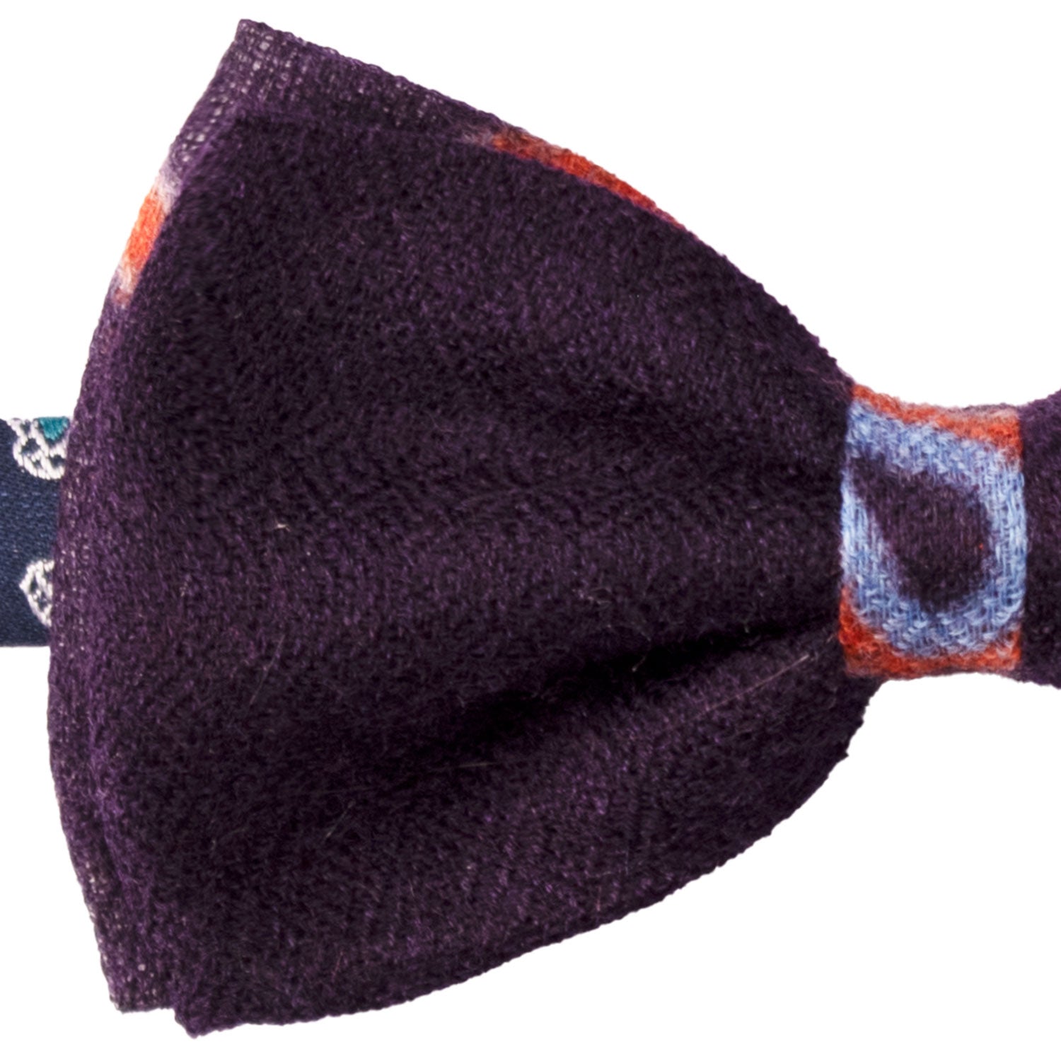 Papillon-Annodato-Vintage-di-Casmere-Viola-Scuro-Fantasia-Celeste-Arancione-PAP1203
Dettaglio