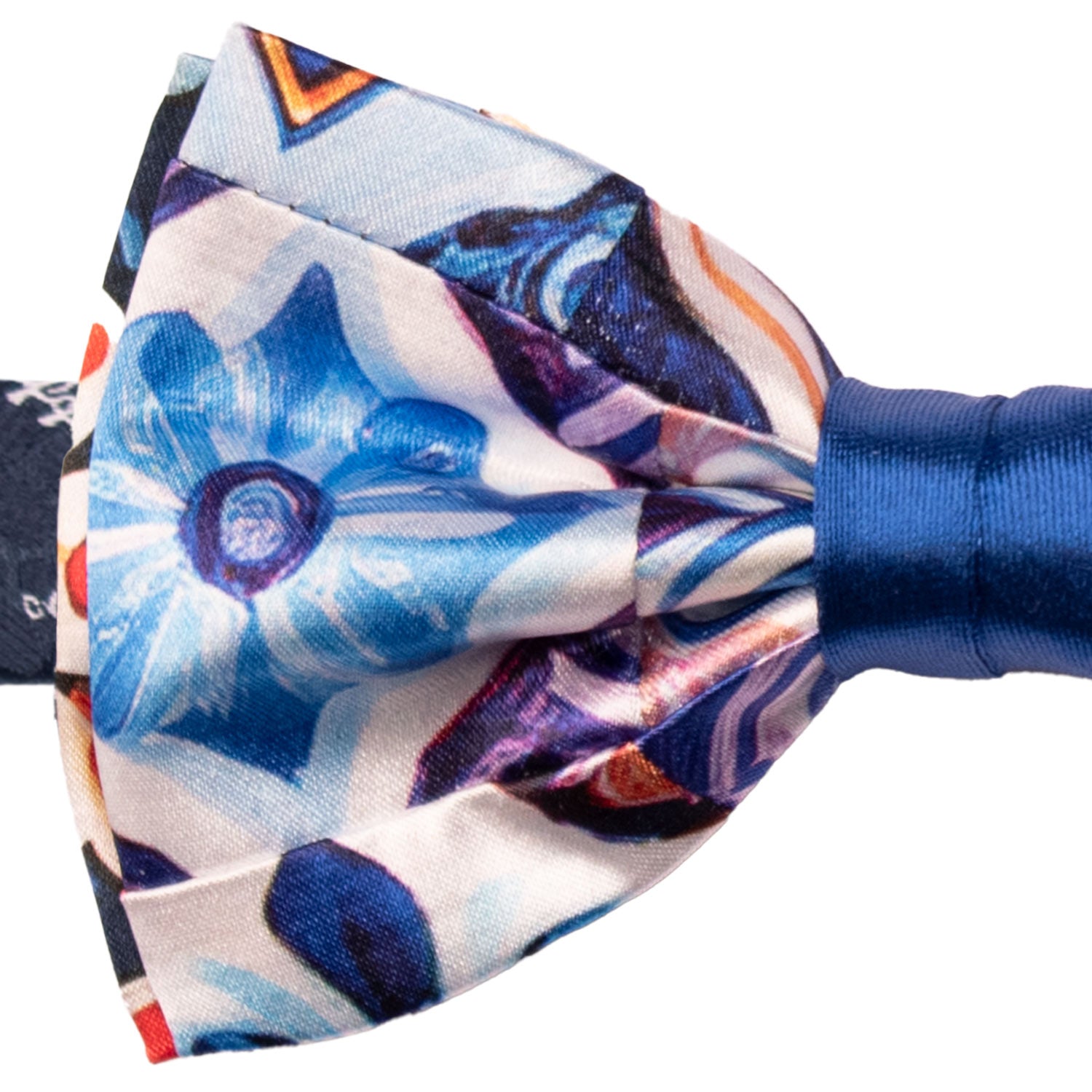 Papillon Siciliano Annodato Vintage Patchwork di Raso con Maioliche Multicolor PATCH1210 Made in Italy Graffeo Cravatte Dettaglio