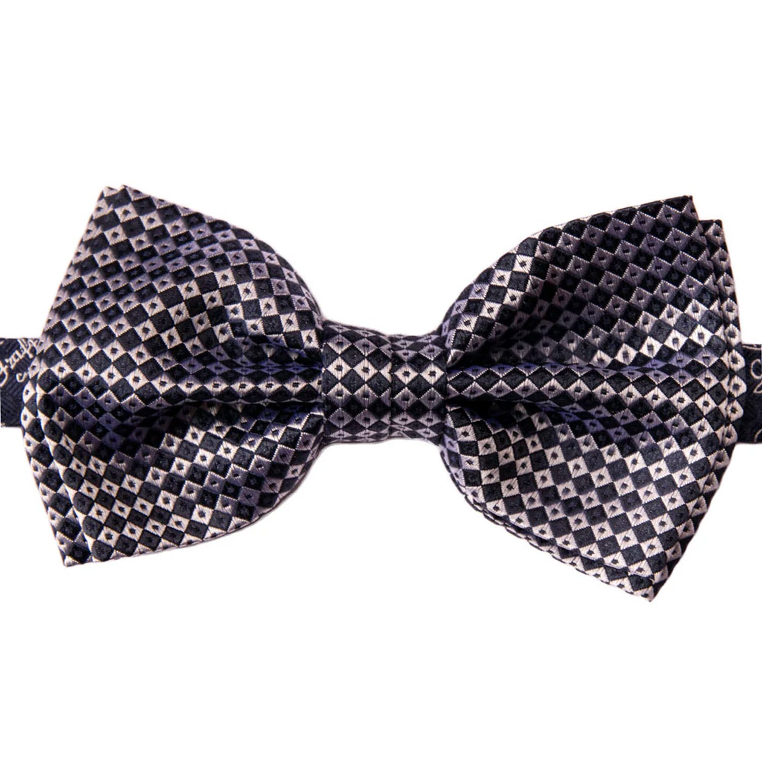 Papillon Uomo da Cerimonia di Seta Fantasia Blu Grigio Argento Made in Italy Graffeo Cravatte