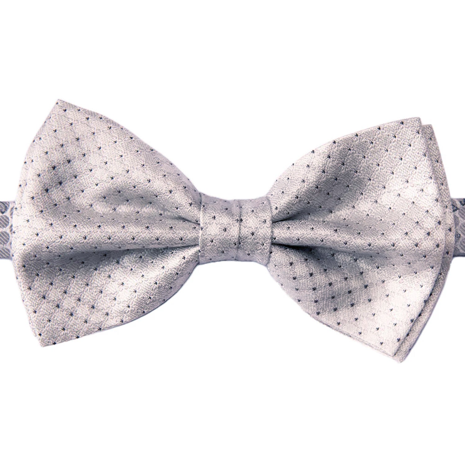 Papillon Uomo da Cerimonia di Seta Grigio Argento Fantasia Blu Made in Italy Graffeo Cravatte