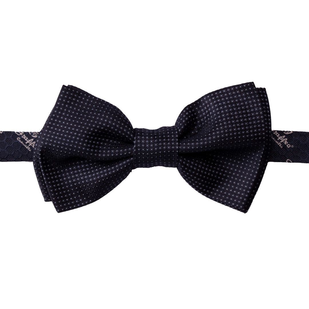 Papillon Uomo di Seta Blu Fantasia Celeste Made in Italy Graffeo Cravatte