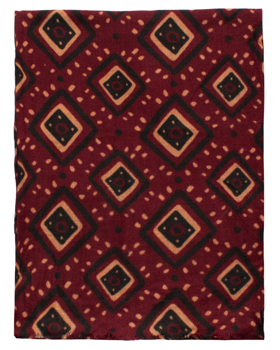 Sciarpa Pashmina di Cashmere Bordeaux Vintage Fantasia Nera Marrone Chiaro SC44 Graffeo Cravatte Made in Italy Intera