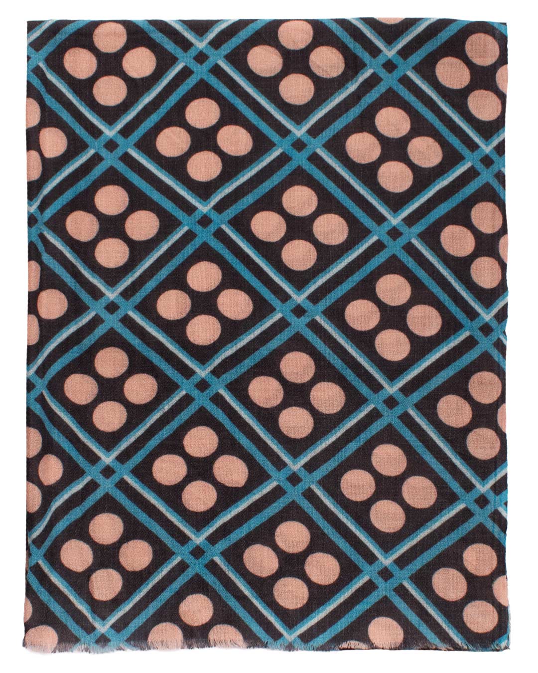 Sciarpa Pashmina di Cashmere Grigio Scuro Vintage Fantasia Rosa Antico Azzurra Celeste SC64 Graffeo Cravatte Made in Italy Intera