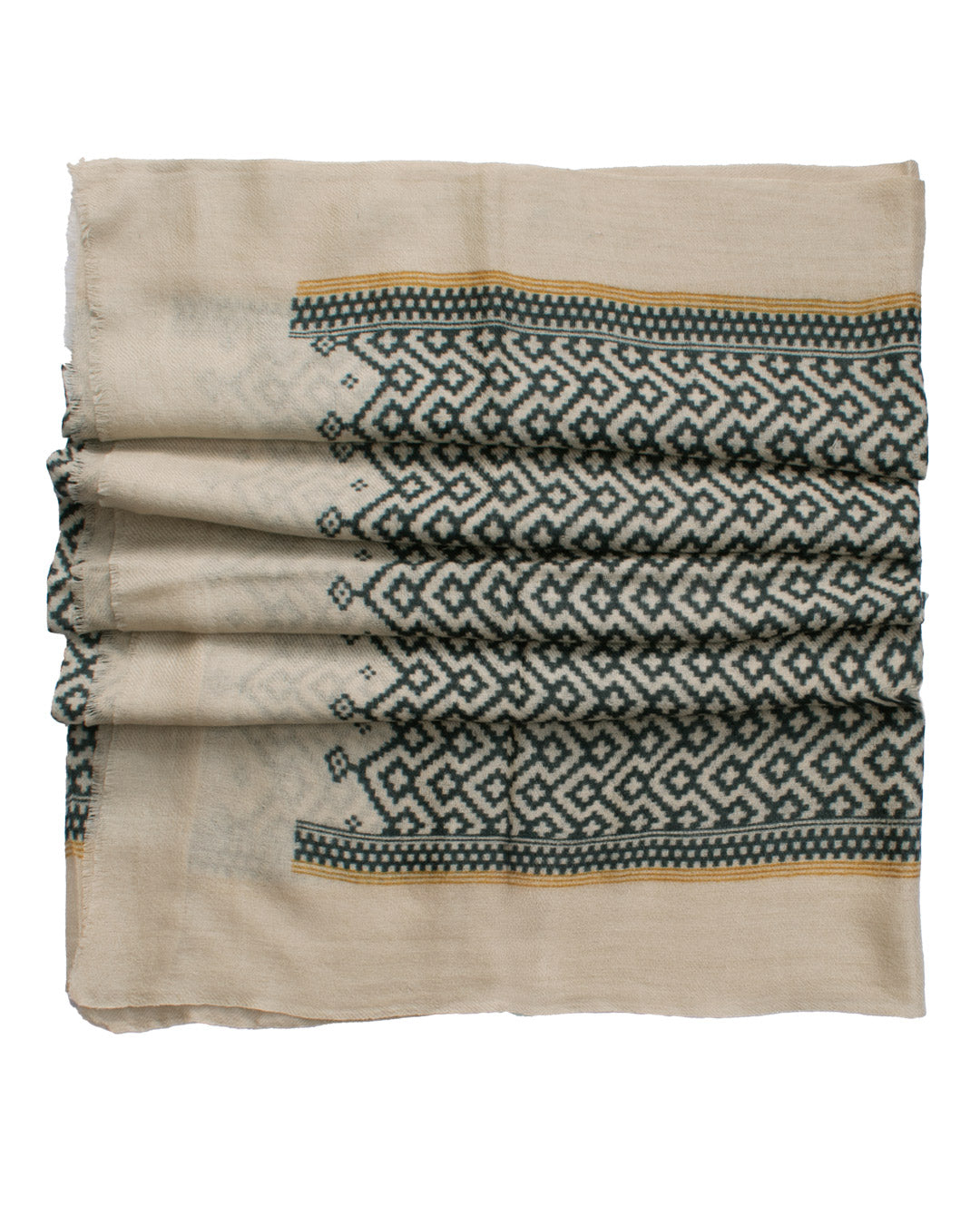 Sciarpa Pashmina di Lana Color Corda Fantasia Blu Giallo Ocra SC78 Made in Italy Graffeo Cravatte Dettaglio