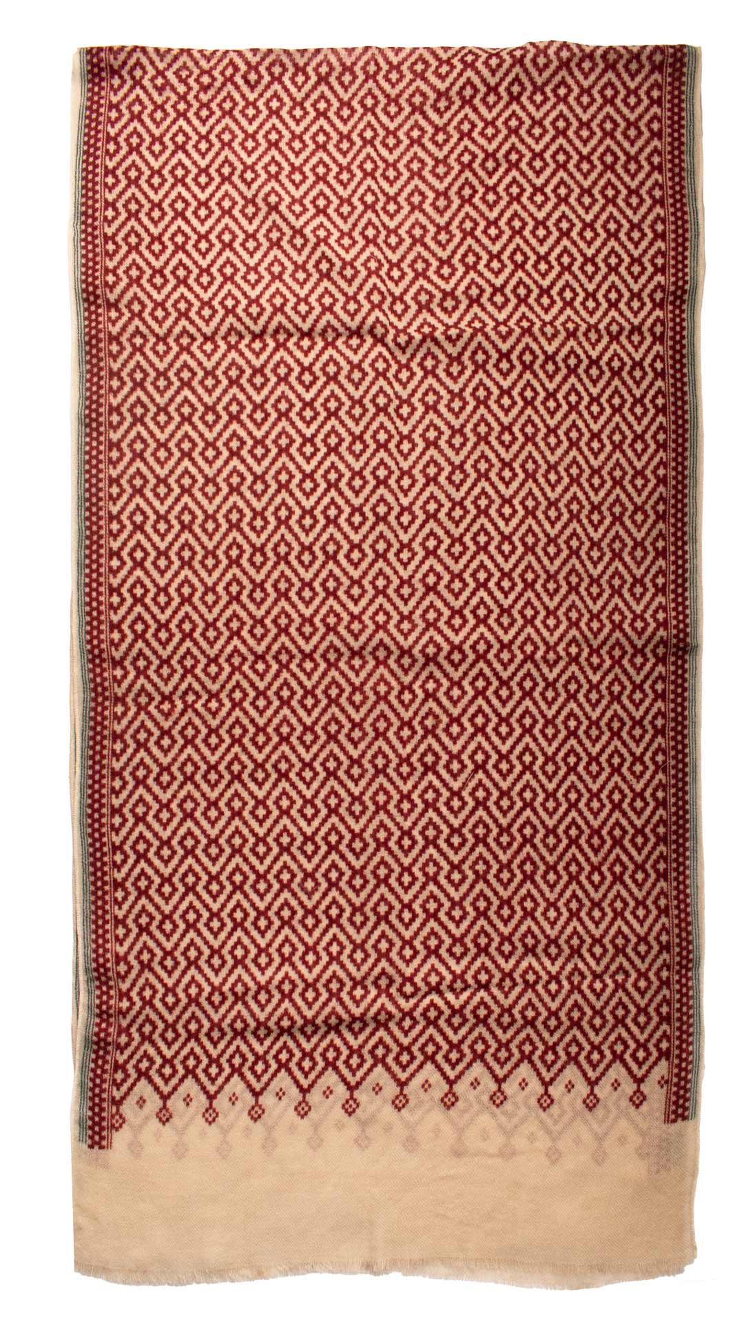 Sciarpa Pashmina di Lana Color Corda Fantasia Rosso Bordeaux Grigia SC82 Made in Italy Graffeo Cravatte Intera