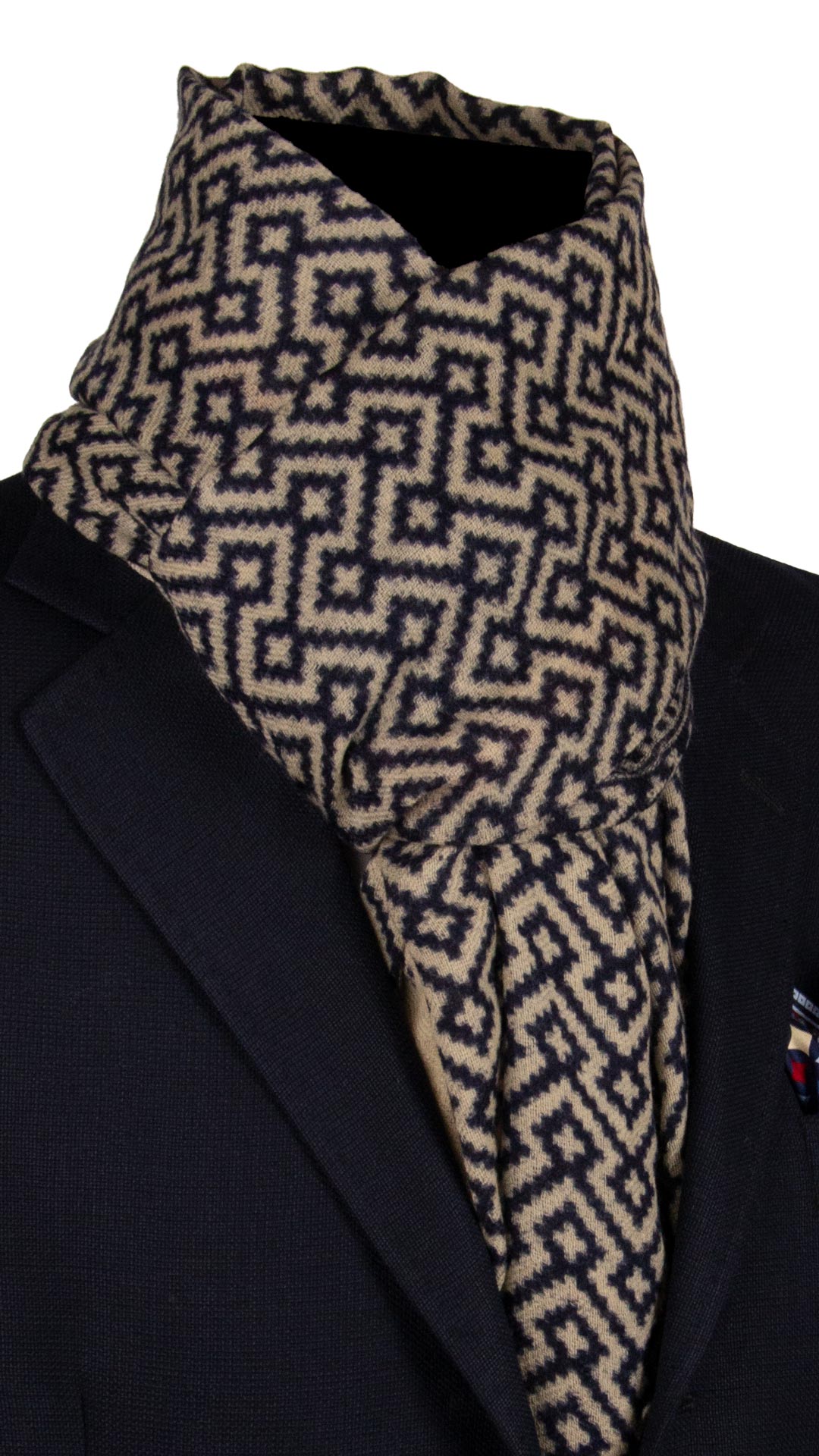 Sciarpa Pashmina di Lana Color Corda Fantasia Viola Rossa SC81 Made in Italy Graffeo Cravatte