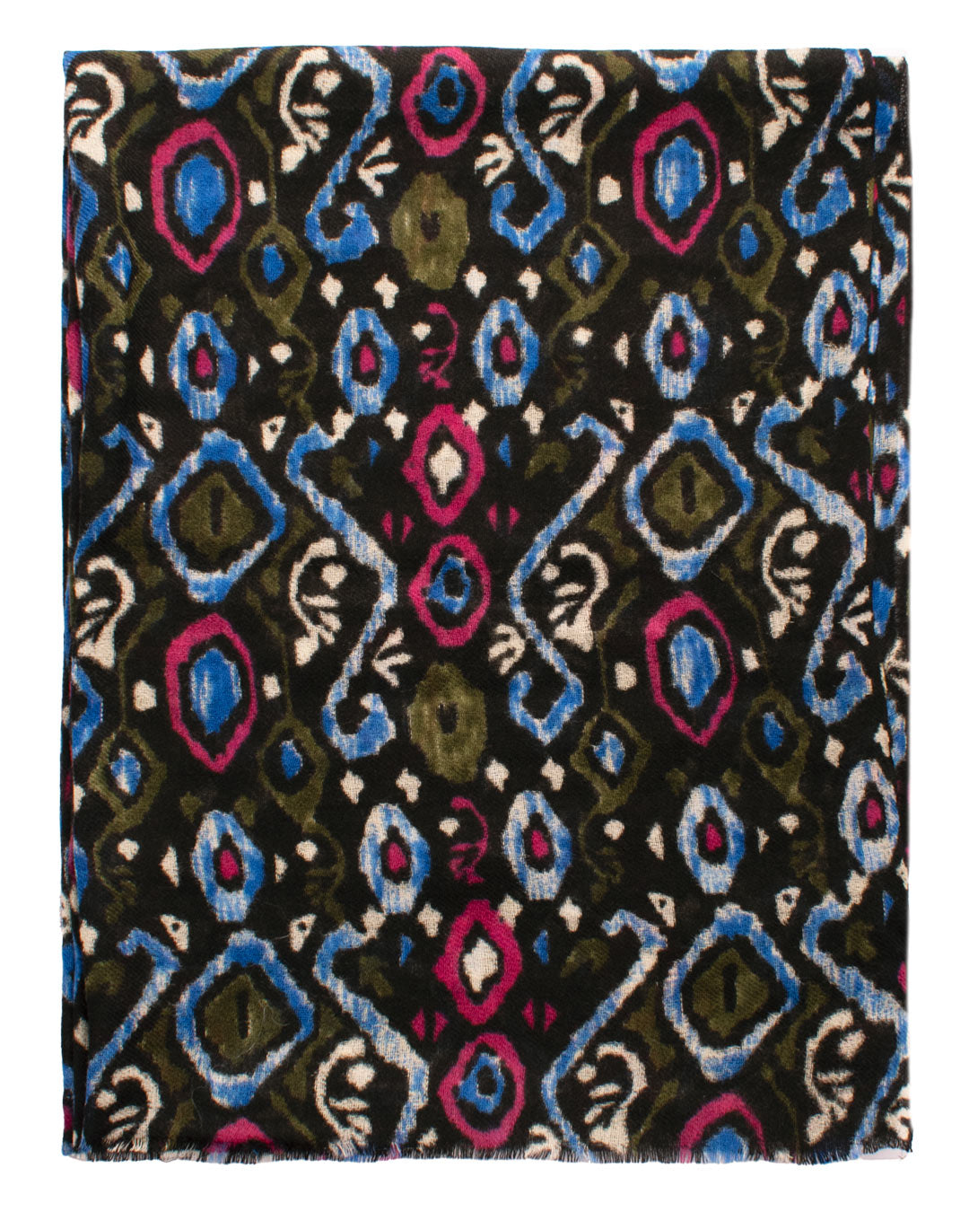 Sciarpa-Pashmina-in-Lana-Cashmere-Nera-Fantasia-Multicolor- SC30
Intera