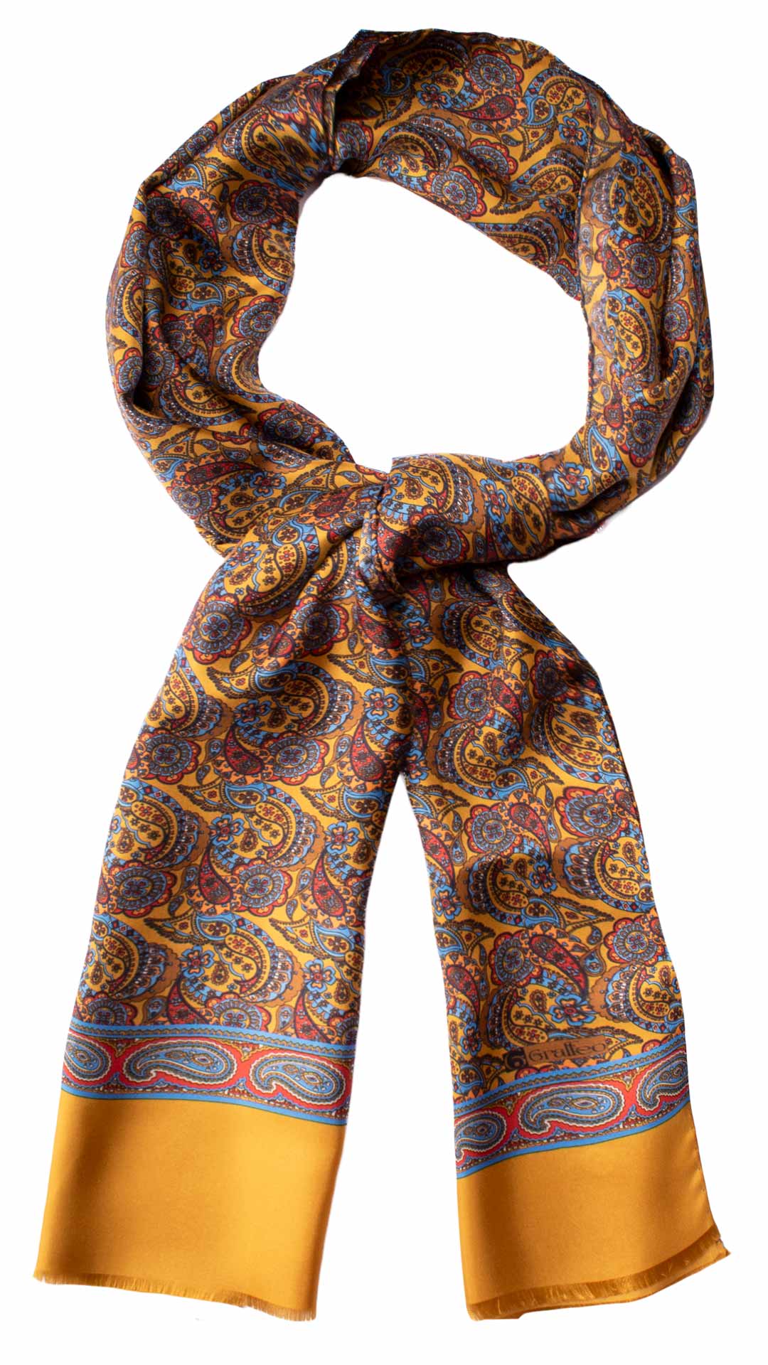 Sciarpa-ad-una-Foglia-di-Seta-Giallo-Senape-Paisley-Multicolor-SF36
Anello