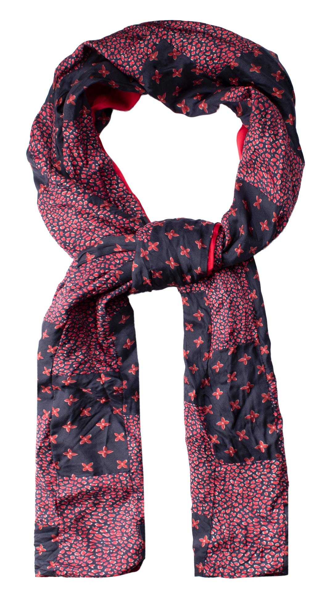 Sciarpa-di-Seta-Blu-Vintage-Patchwork-Fantasia-Rossa-Bianca- S644
Anello