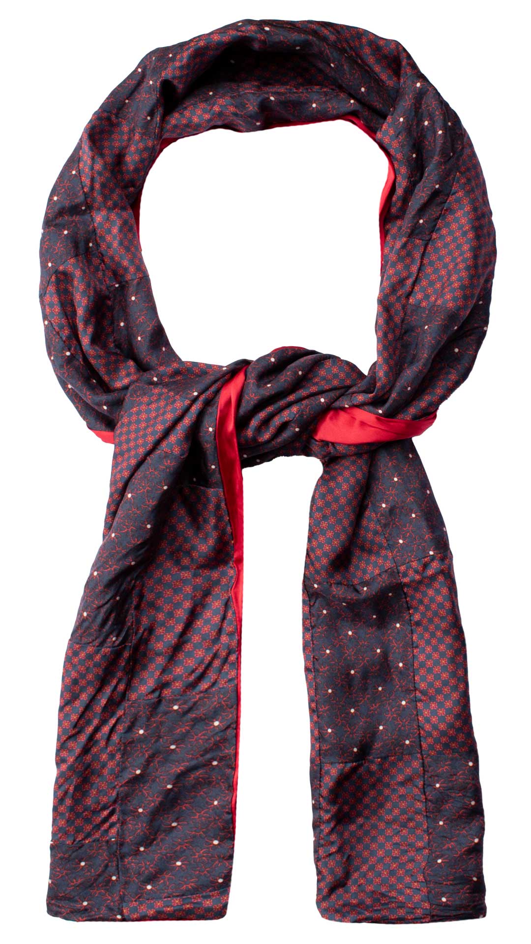 Sciarpa-di-Seta-Blu-Vintage-Patchwork-Fantasia-Rossa-Bianca- S659
Anello