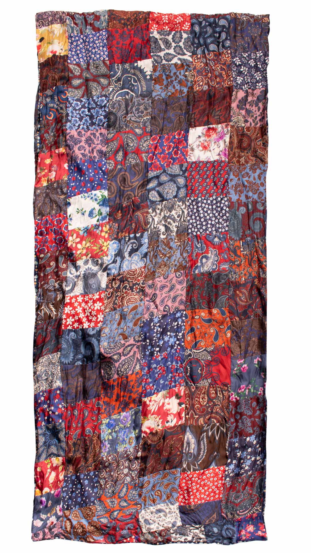 Sciarpa di Seta Micro Mosaico Vintage Patchwork Fantasia Multicolor S704 Made in Italy Graffeo Cravatte Intera