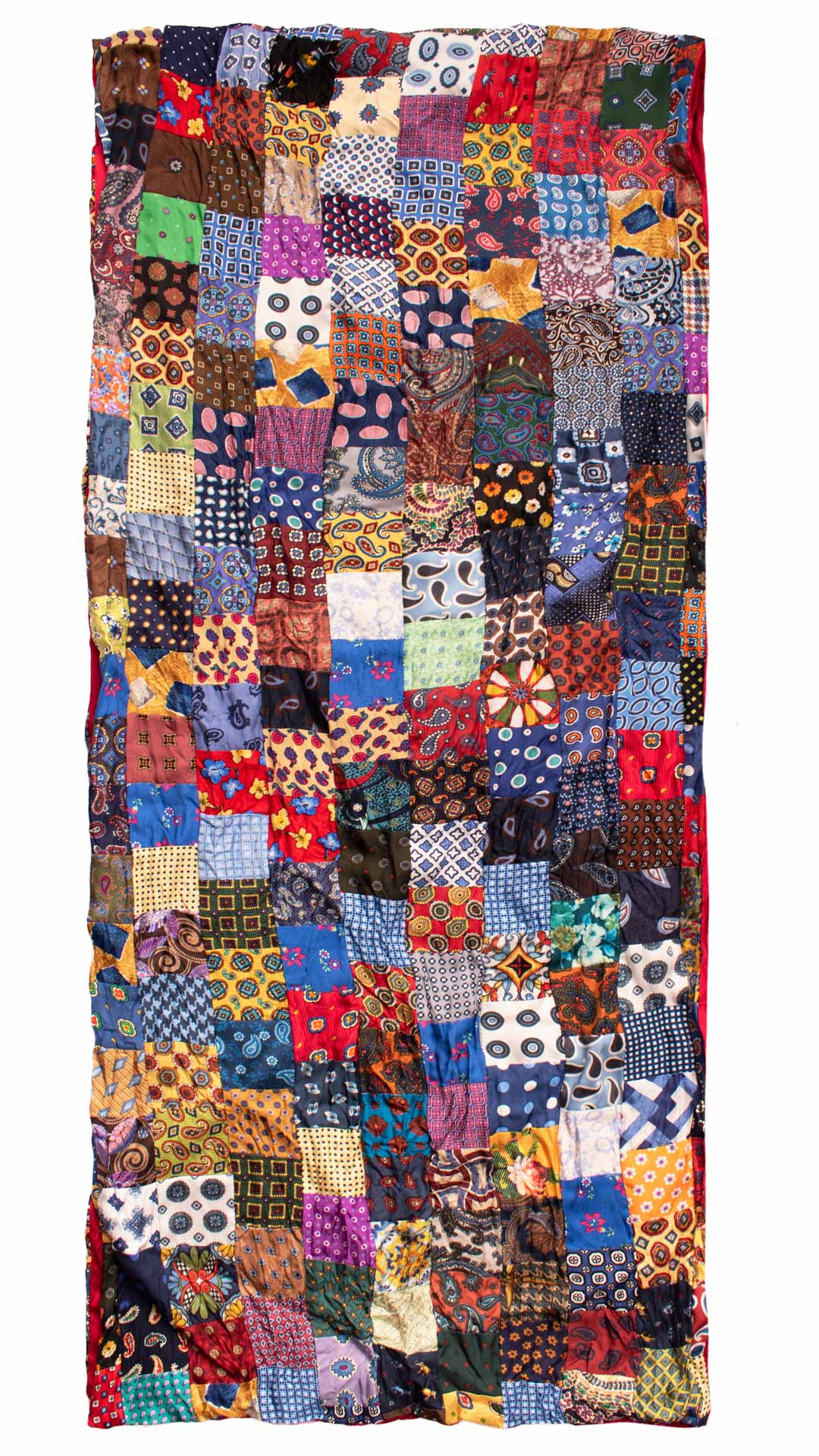 Sciarpa di Seta Micro Mosaico Vintage Patchwork Fantasia Multicolor S717 Made in Italy Graffeo Cravatte Intera