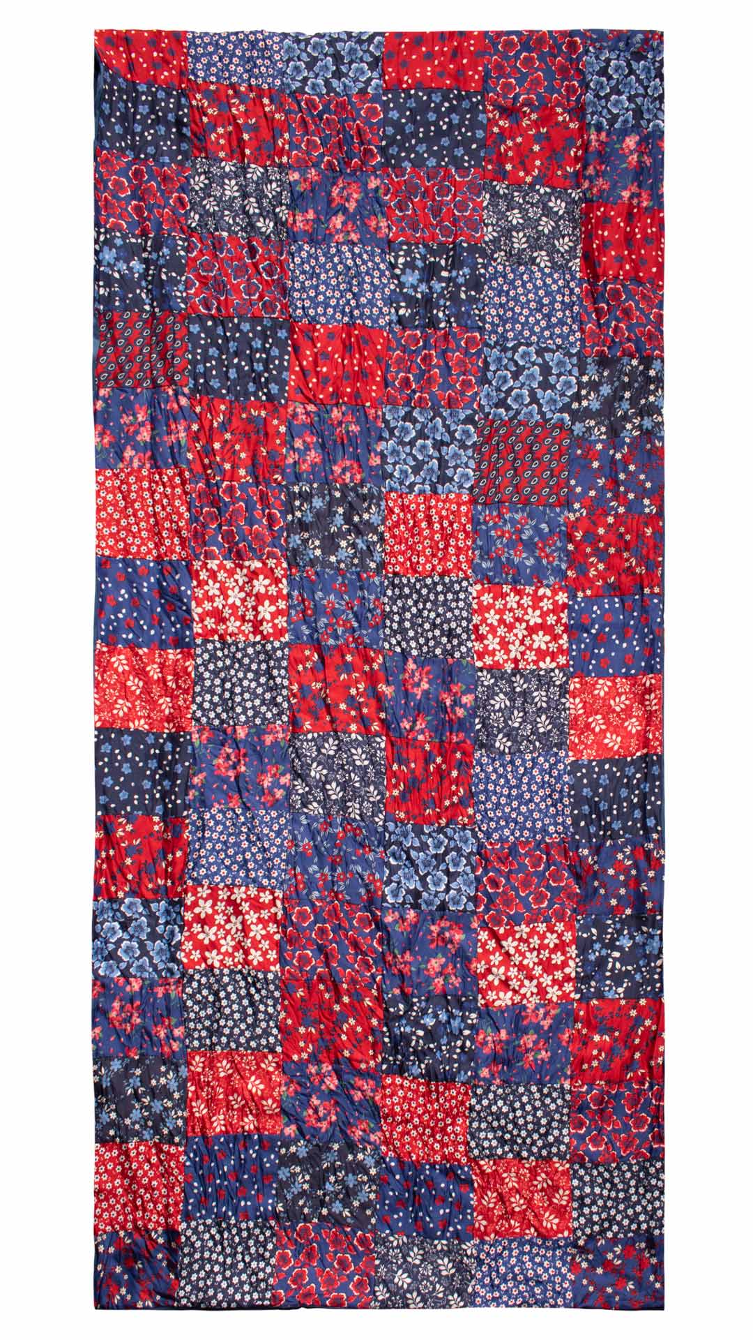 Sciarpa di Seta Micro Mosaico Vintage Patchwork a Fiori Multicolor S750 Made in Italy Graffeo Cravatte Intera