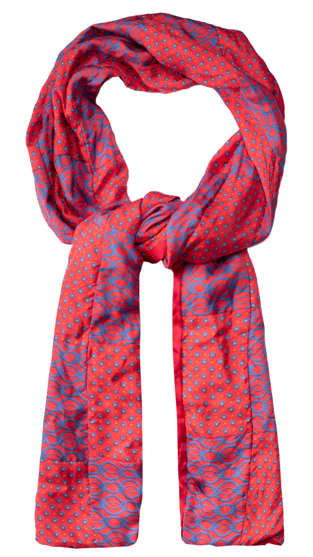 Sciarpa-di-Seta-Rossa-Vintage-Patchwork-Fantasia-Celeste-Giallo-S624
Anello