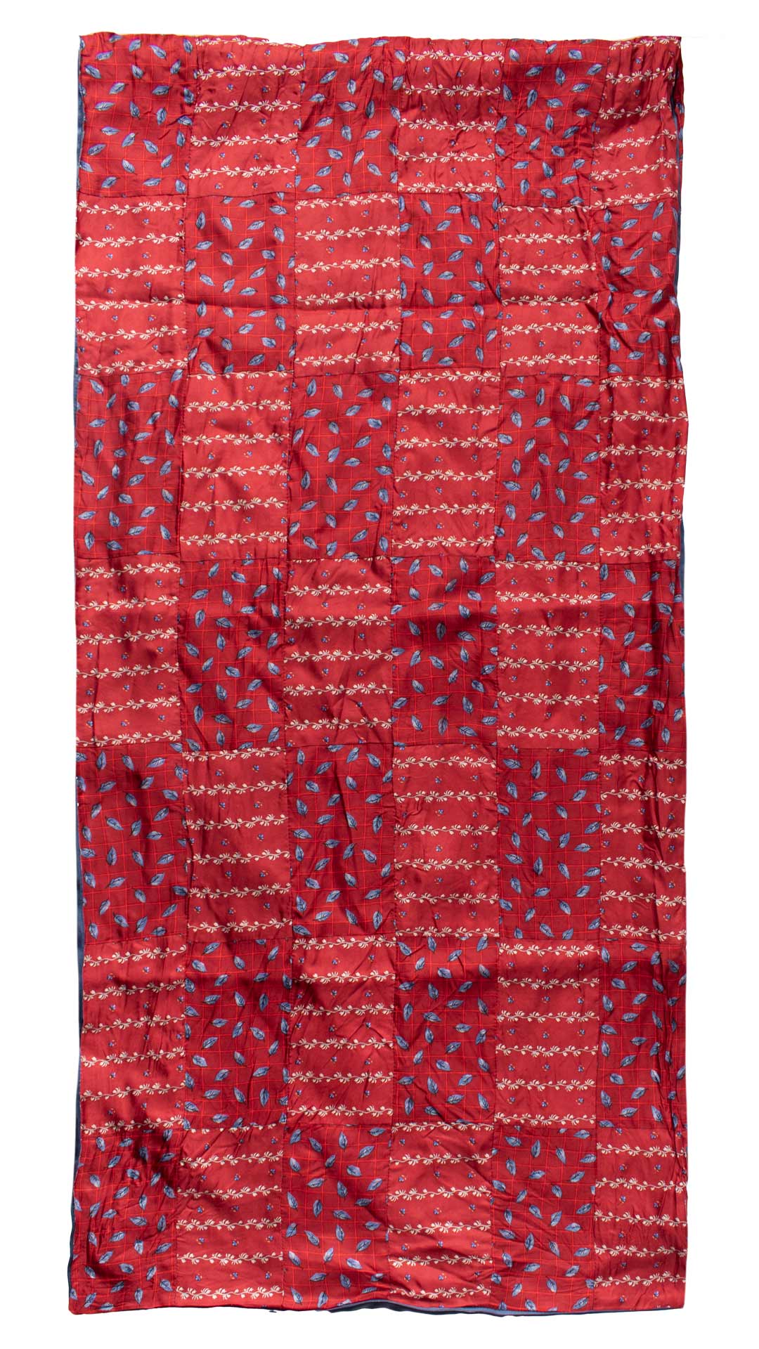 Sciarpa di Seta Rosso Bordeaux Vintage Patchwork Fantasia Bluette Grigia Gialla S768 Made in Italy Graffeo Cravatte Intera