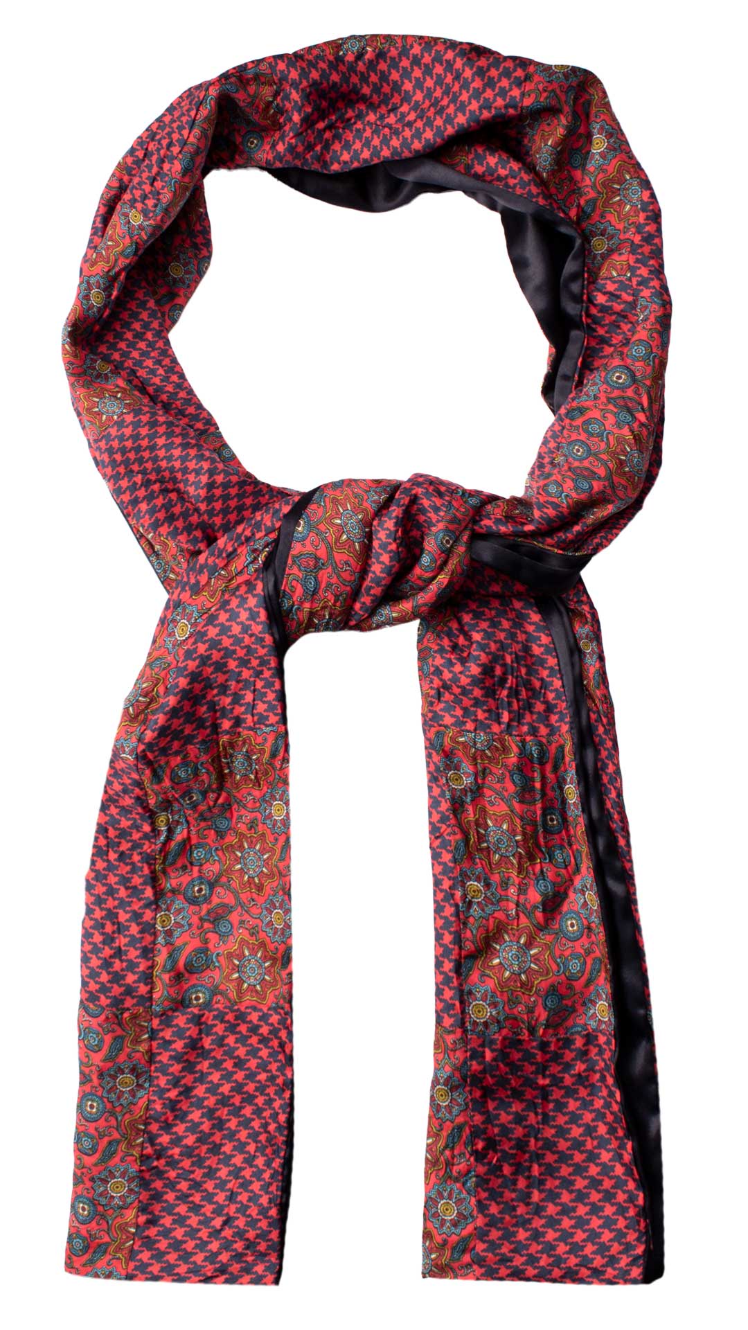 Sciarpa-di-Seta-Rosso-Corallo-Vintage-Patchwork-Fantasia-Multicolor- S695
Anello